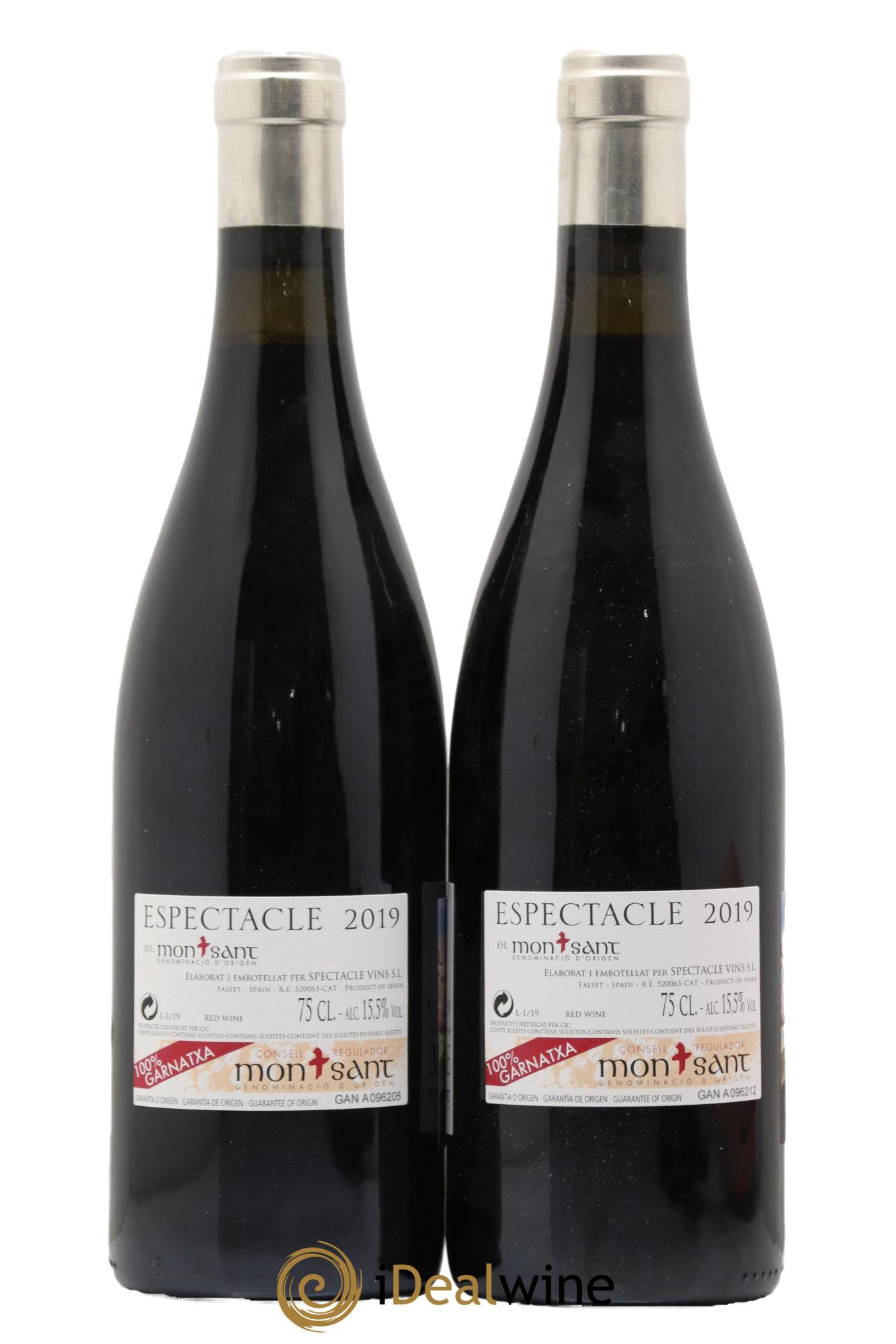 Montsant DO DO Espectacle del Montsant René Barbier 2019 - Lot of 2 bottles - 1
