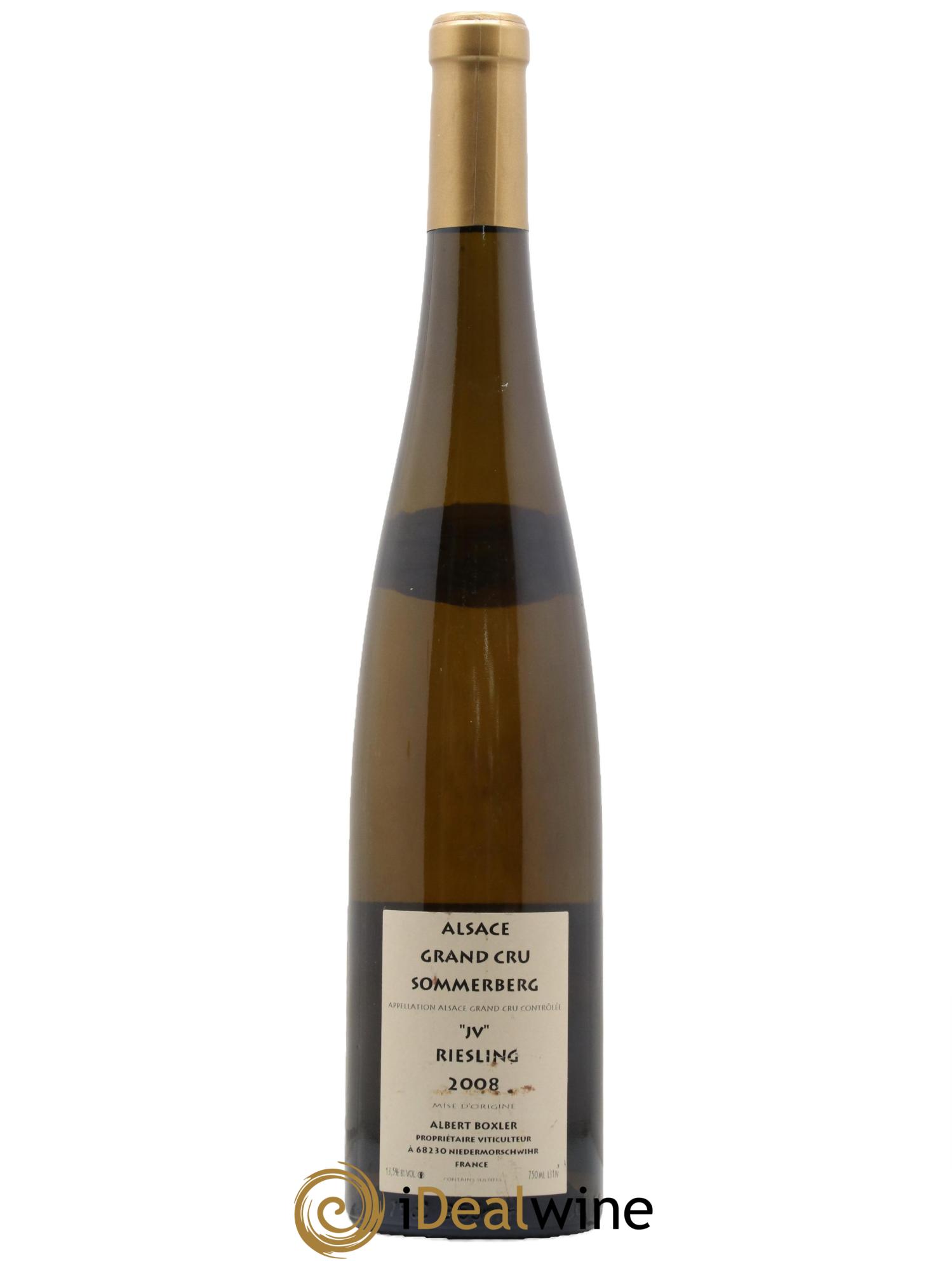Alsace Riesling Grand Cru Sommerberg Jeunes Vignes Albert Boxler 2008 - Lot de 1 bouteille - 1