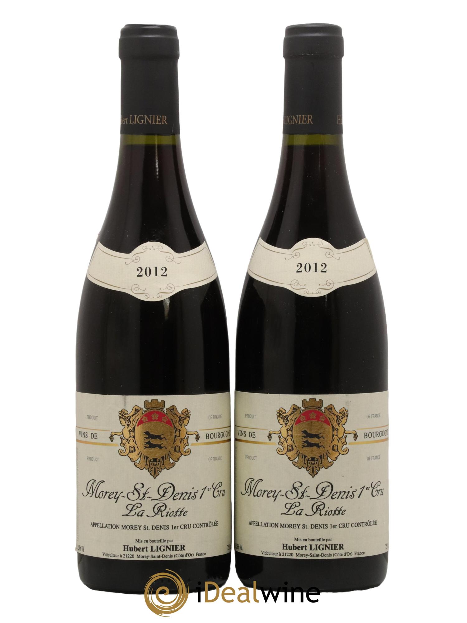 Morey Saint-Denis 1er Cru La Riotte Hubert Lignier (Domaine) 2012 - Lotto di 2 bottiglie - 0