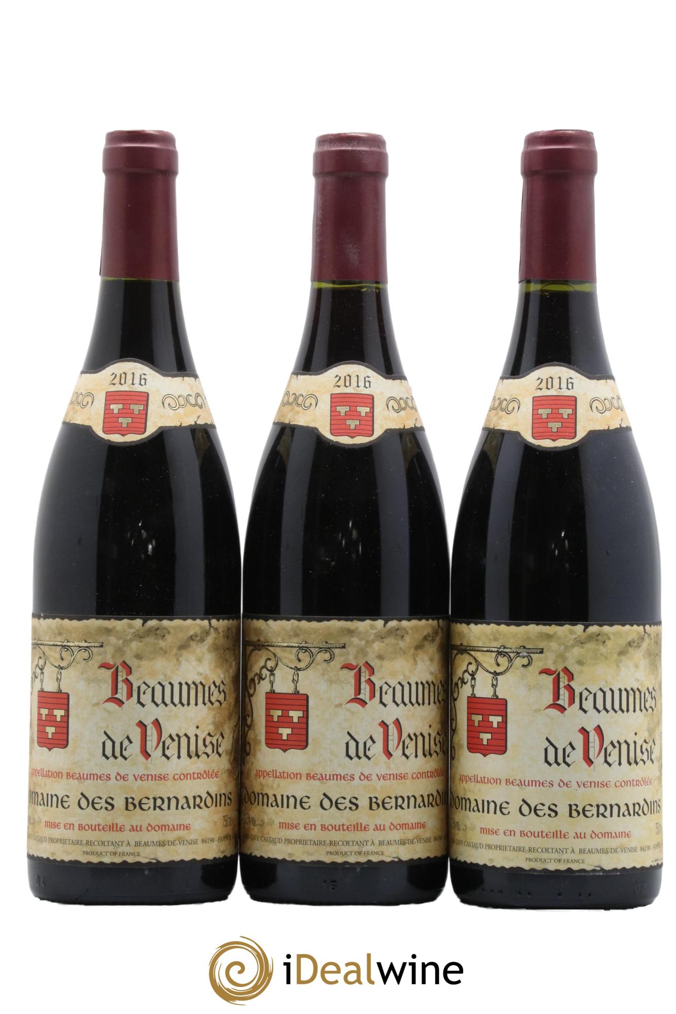 Beaumes-de-Venise Domaine des Bernardins 2016 - Lot de 3 bouteilles - 0