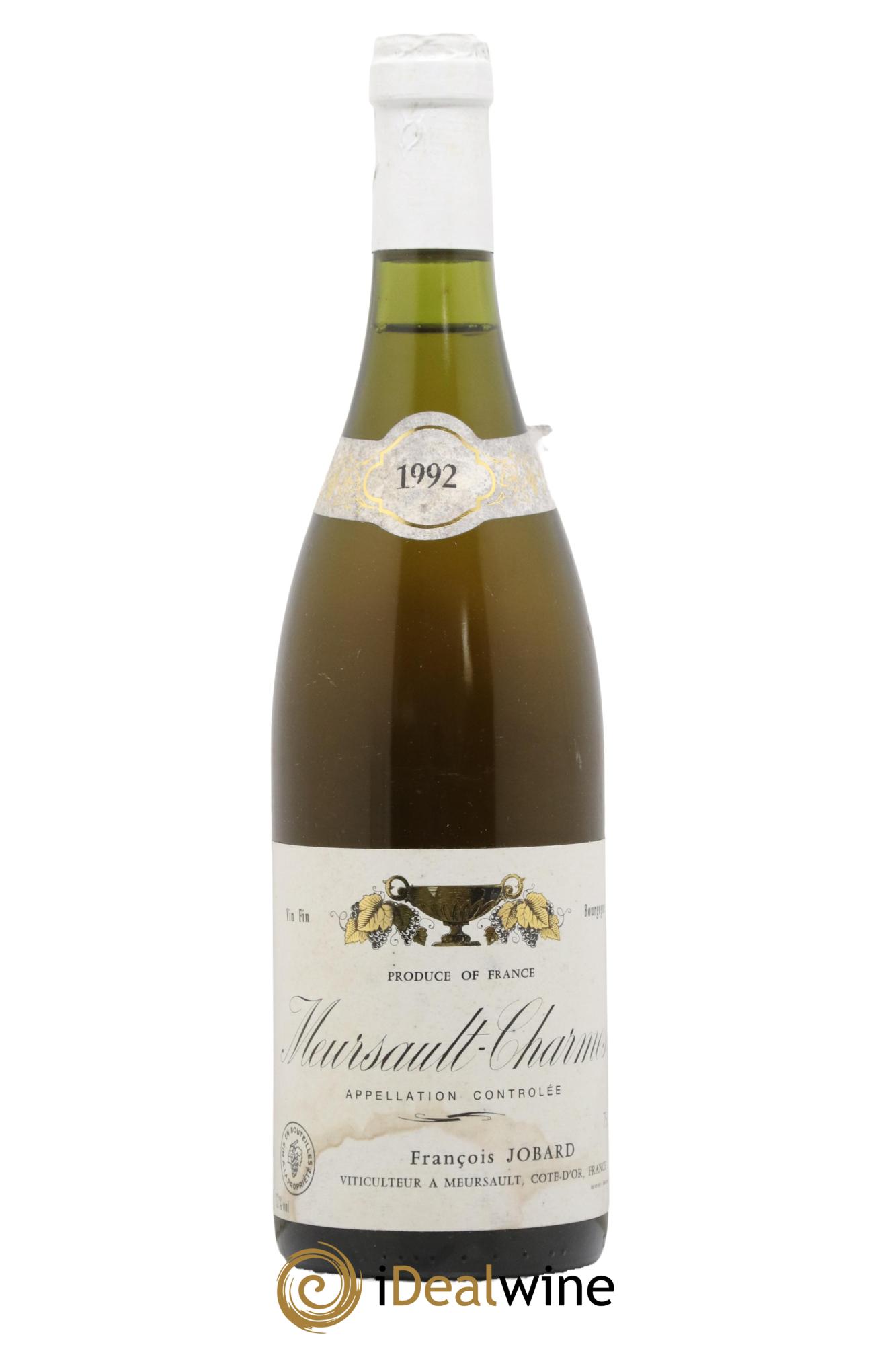 Meursault Charmes Francois Jobard 1992 - Lot de 1 bouteille - 0