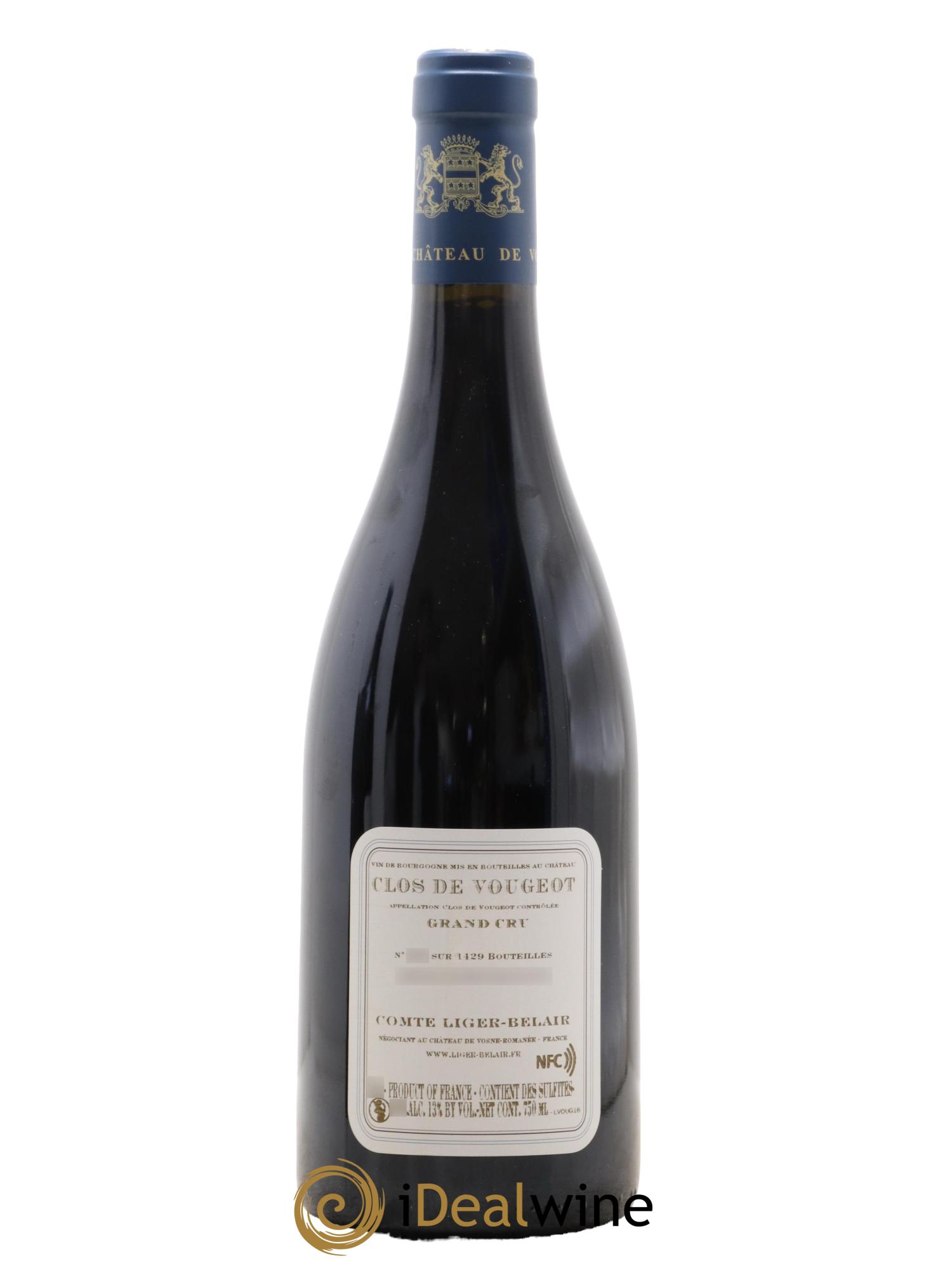 Clos de Vougeot Grand Cru Comte Liger-Belair (Domaine du) 2016 - Lot de 1 bouteille - 1