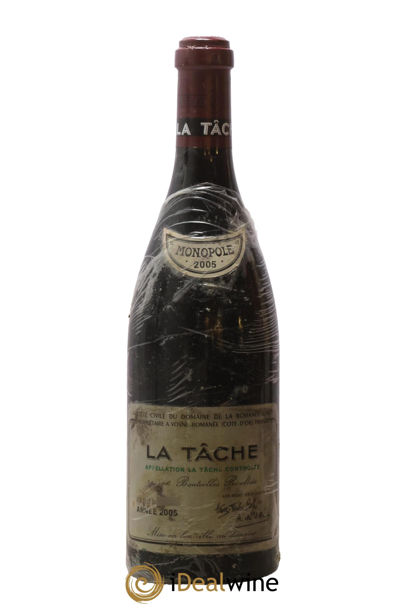 La Tâche Grand Cru Domaine de la Romanée-Conti 2005 - Lot de 1 bouteille - 0