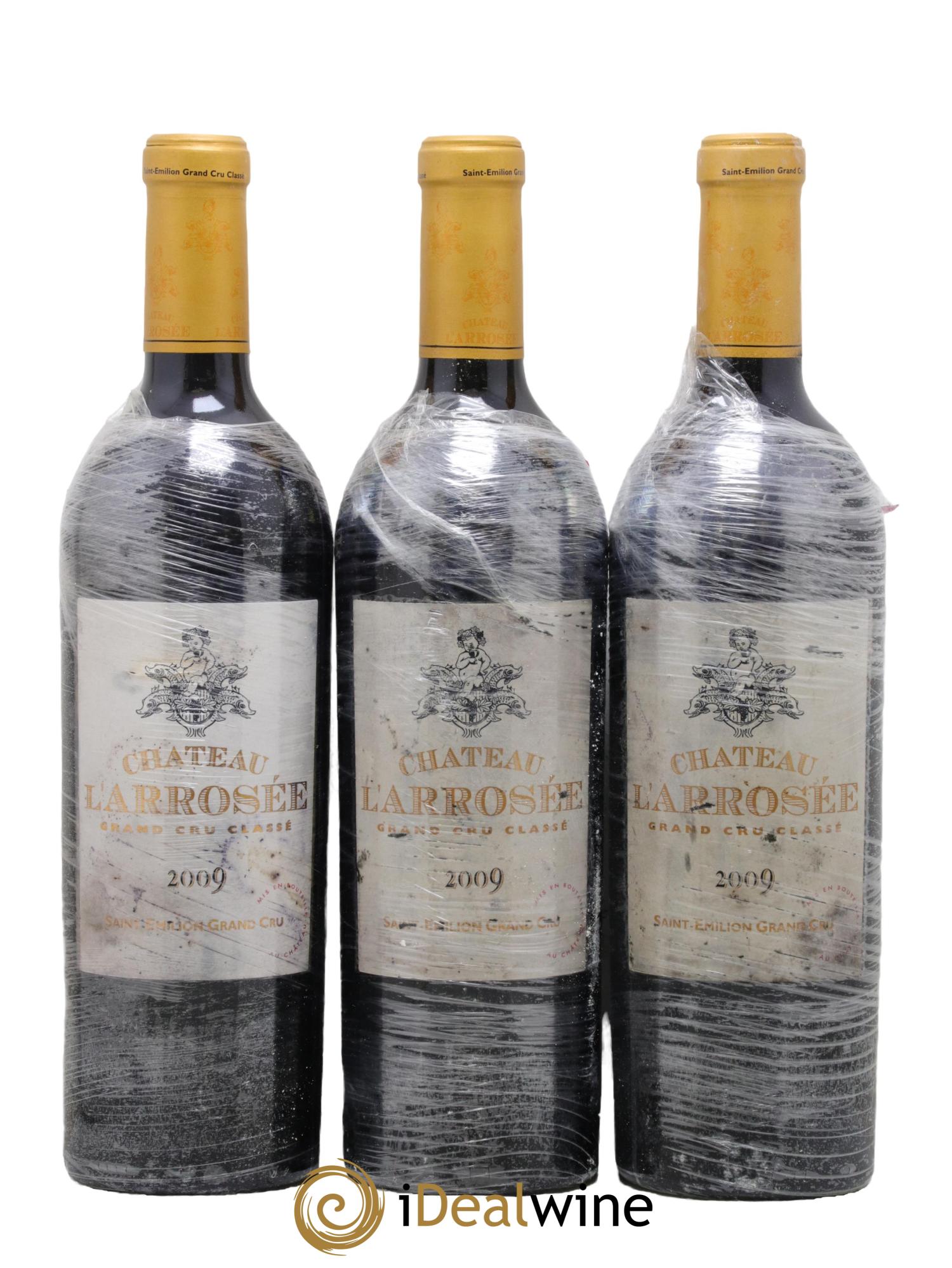 Château l' Arrosée Grand Cru Classé 2009 - Lot of 3 bottles - 0