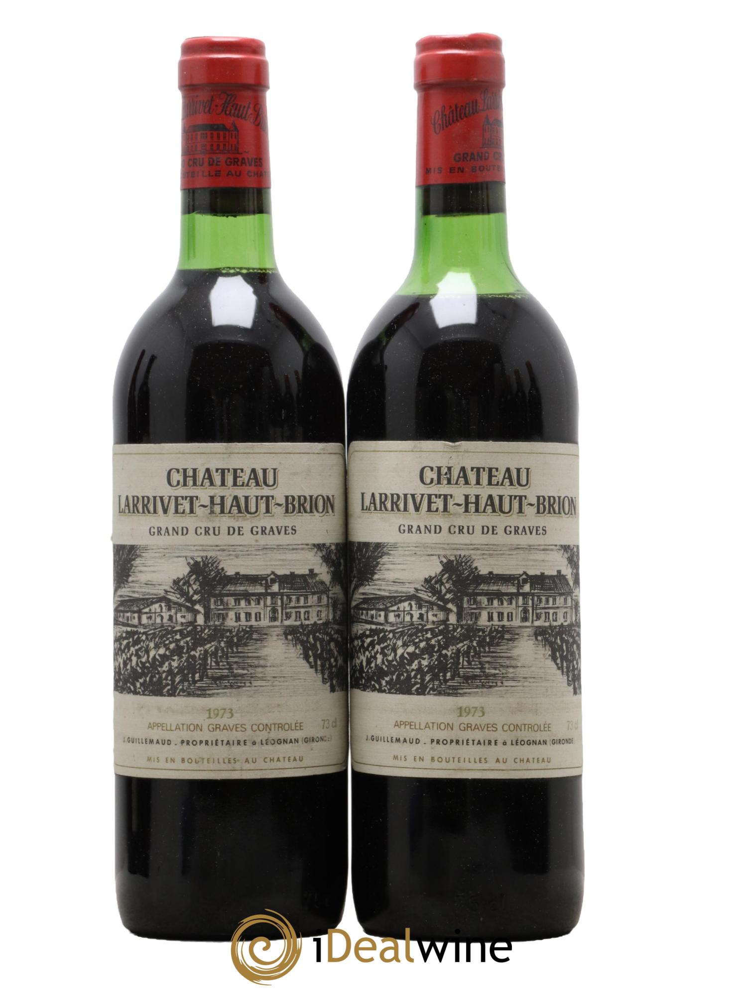 Château Larrivet Haut-Brion 1973 - Lot de 2 bouteilles - 0