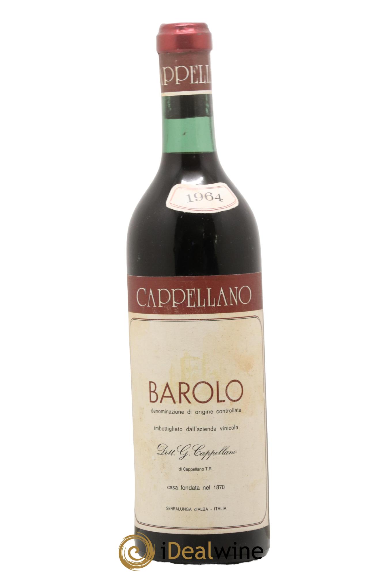 Barolo DOCG Cappellano 1964 - Lotto di 1 bottiglia - 0