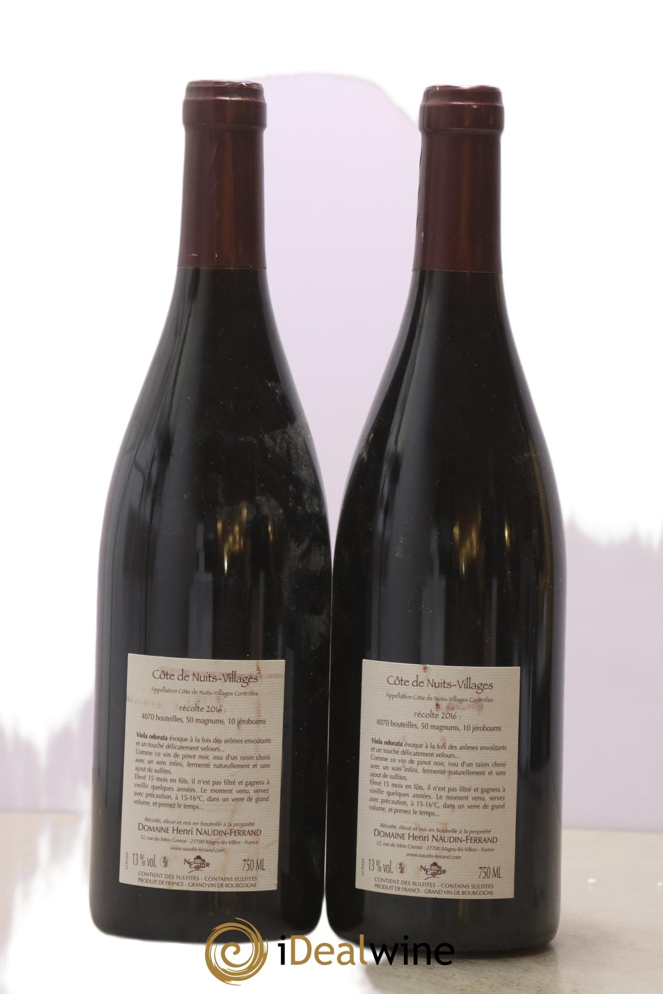 Côte de Nuits-Villages Viola Odorata Naudin-Ferrand (Domaine) 2016 - Lotto di 2 bottiglie - 1