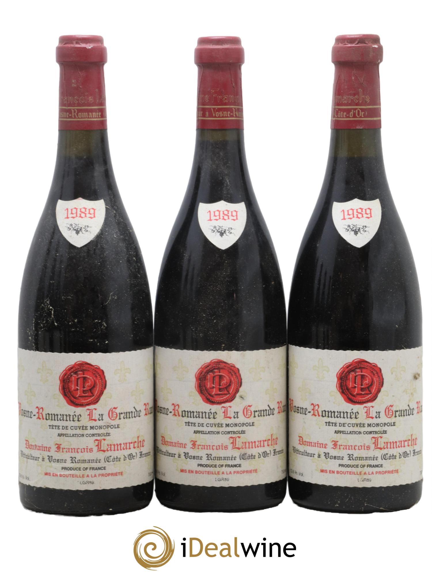 La Grande Rue Grand Cru Lamarche (Domaine) 1989 - Lot de 3 bouteilles - 0
