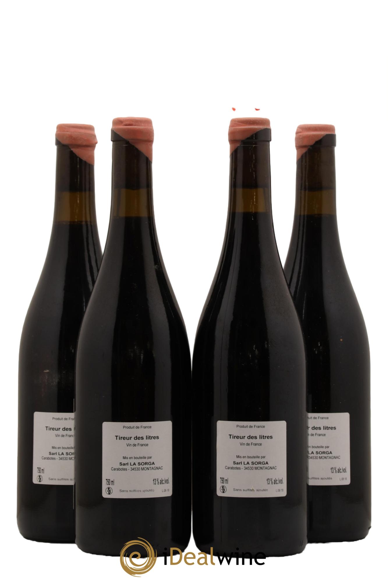Vin de France Tireur de Litres La Sorga Anthony Tortul 2018 - Lot de 4 bouteilles - 1