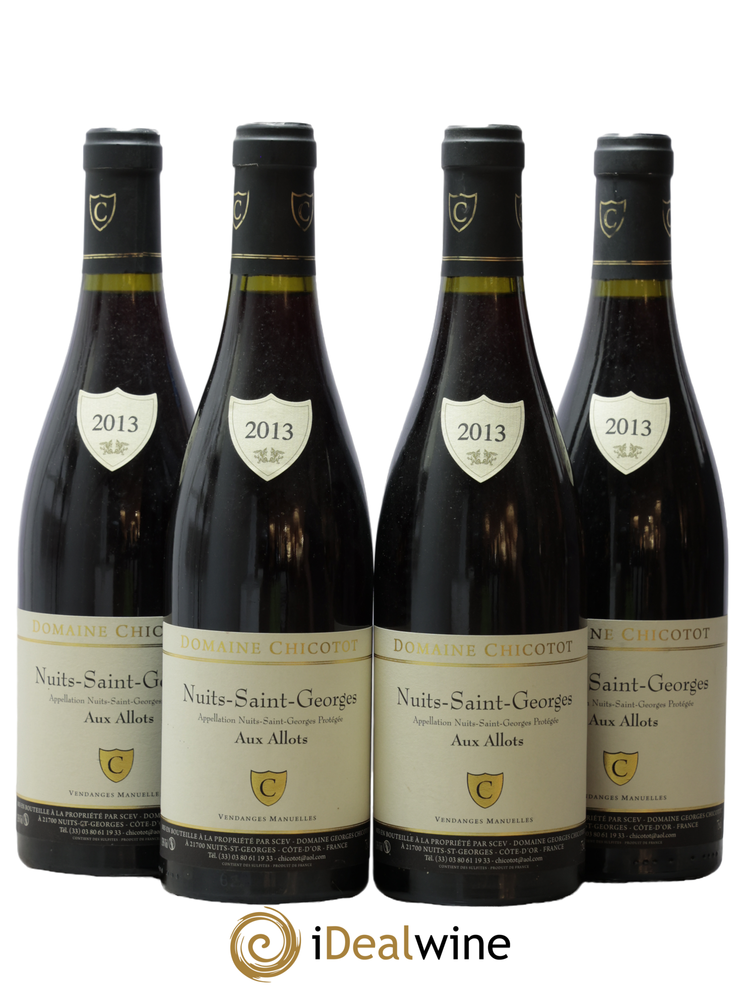 Nuits-Saint-Georges Les Allots Georges Chicotot 2013 - Lot de 4 bouteilles - 0