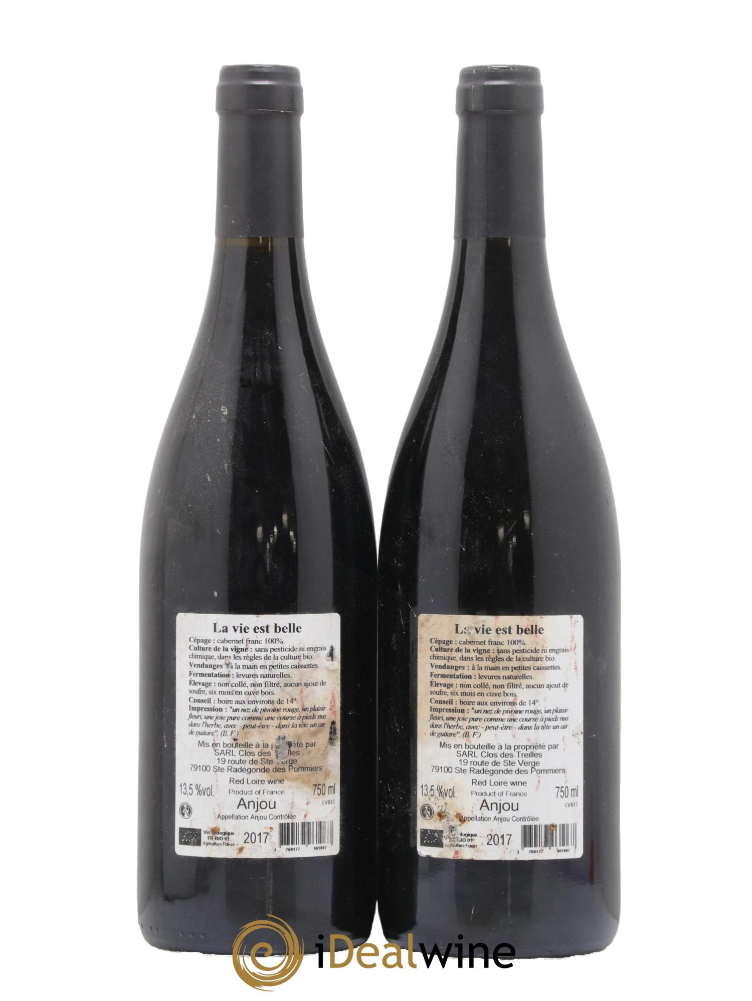 Anjou La Vie Est Belle Clos des Treilles 2017 - Lot of 2 bottles - 1