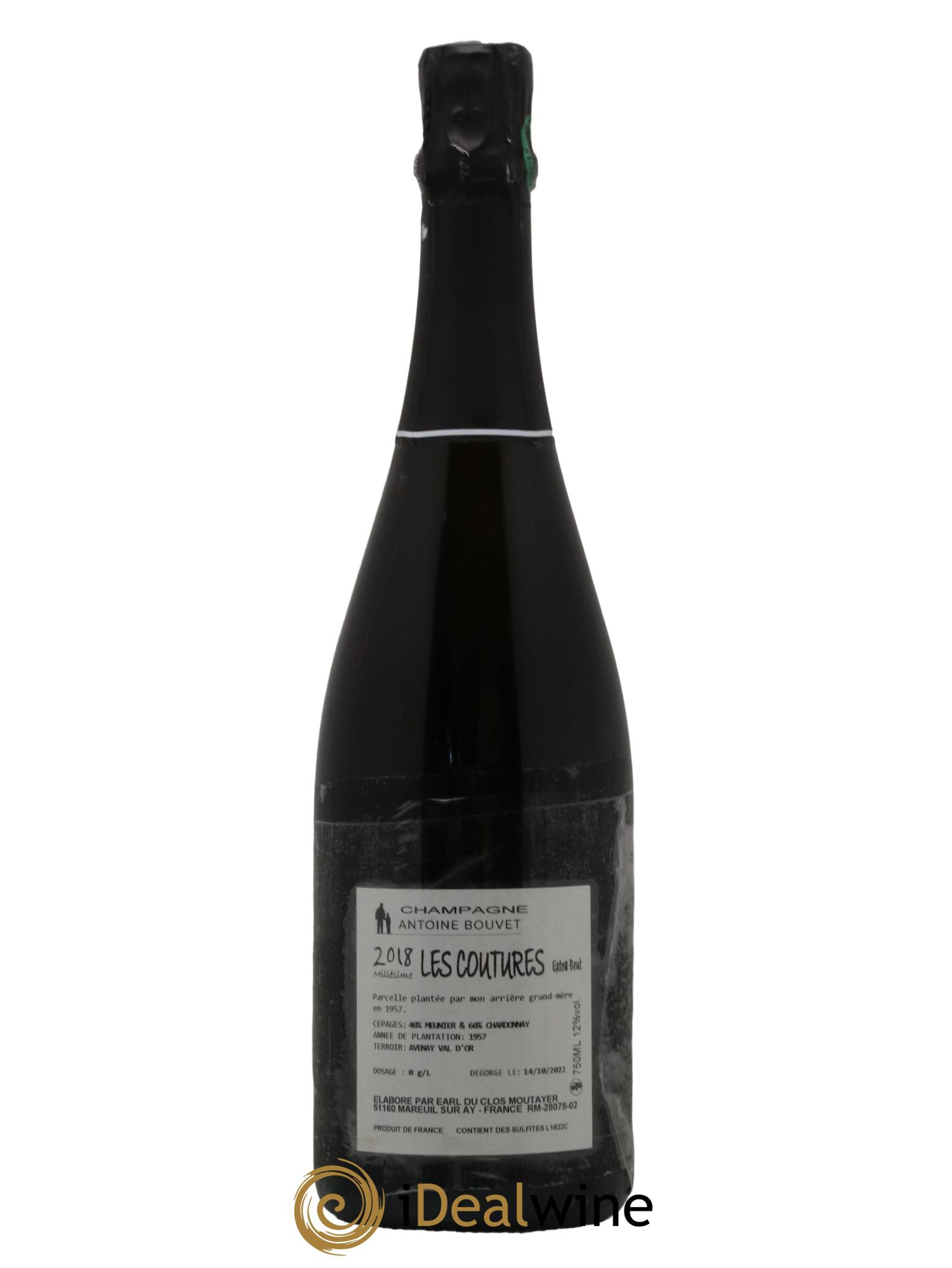 Les Coutures Extra-Brut Antoine Bouvet 2018 - Lot de 1 bouteille - 1