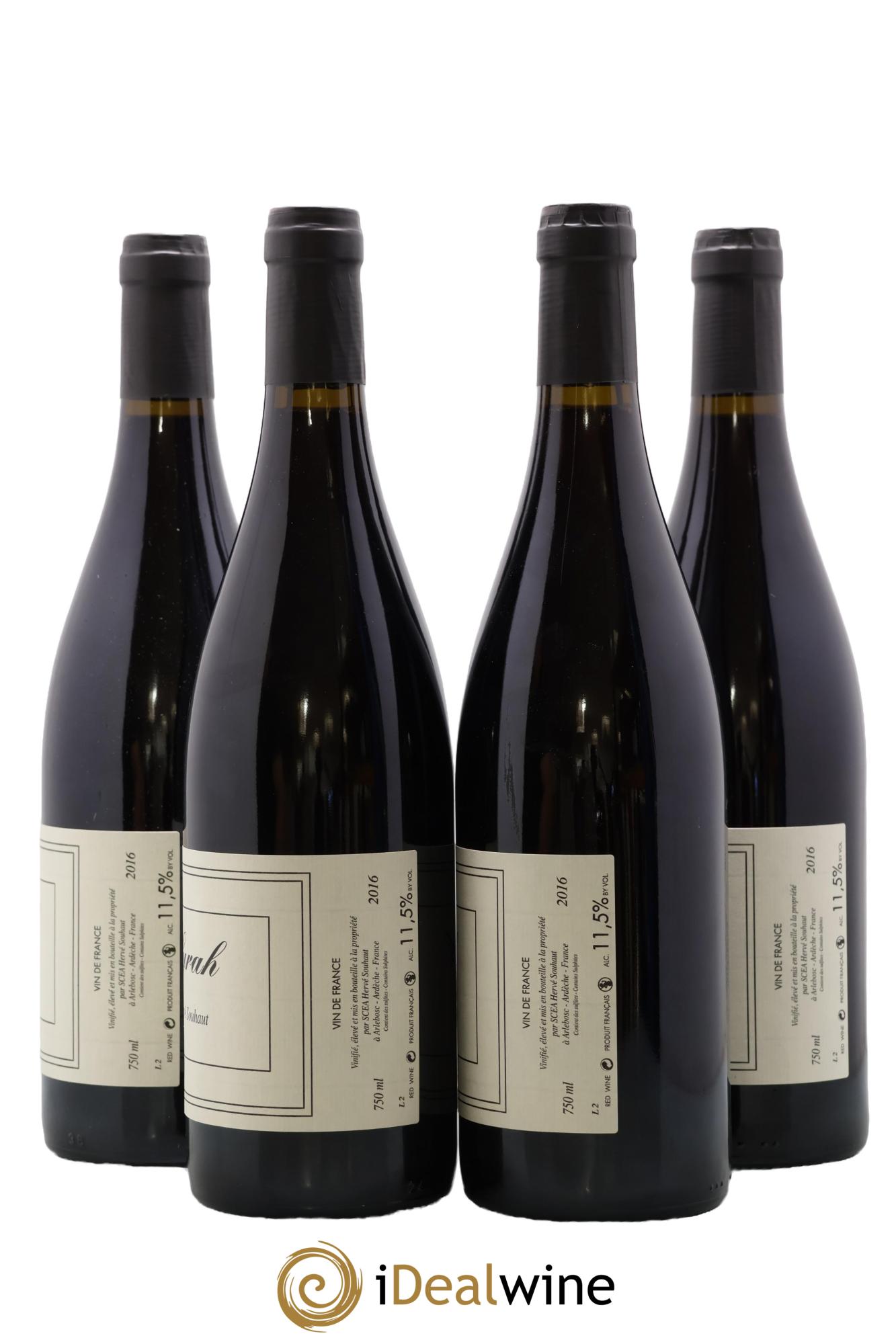 Vin de France Syrah Hervé Souhaut - Domaine Romaneaux-Destezet 2016 - Lot de 4 bouteilles - 1