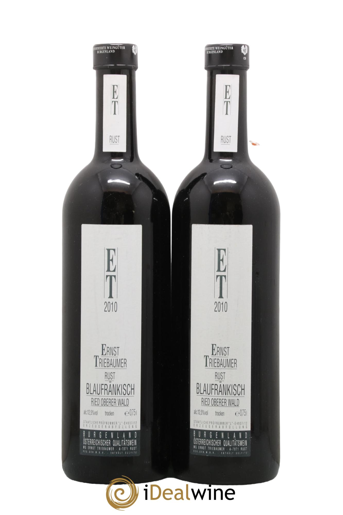 Autriche Blaufränkisch Ried Oberer Wald Trocken Triebaumer 2010 - Lot de 2 bouteilles - 0