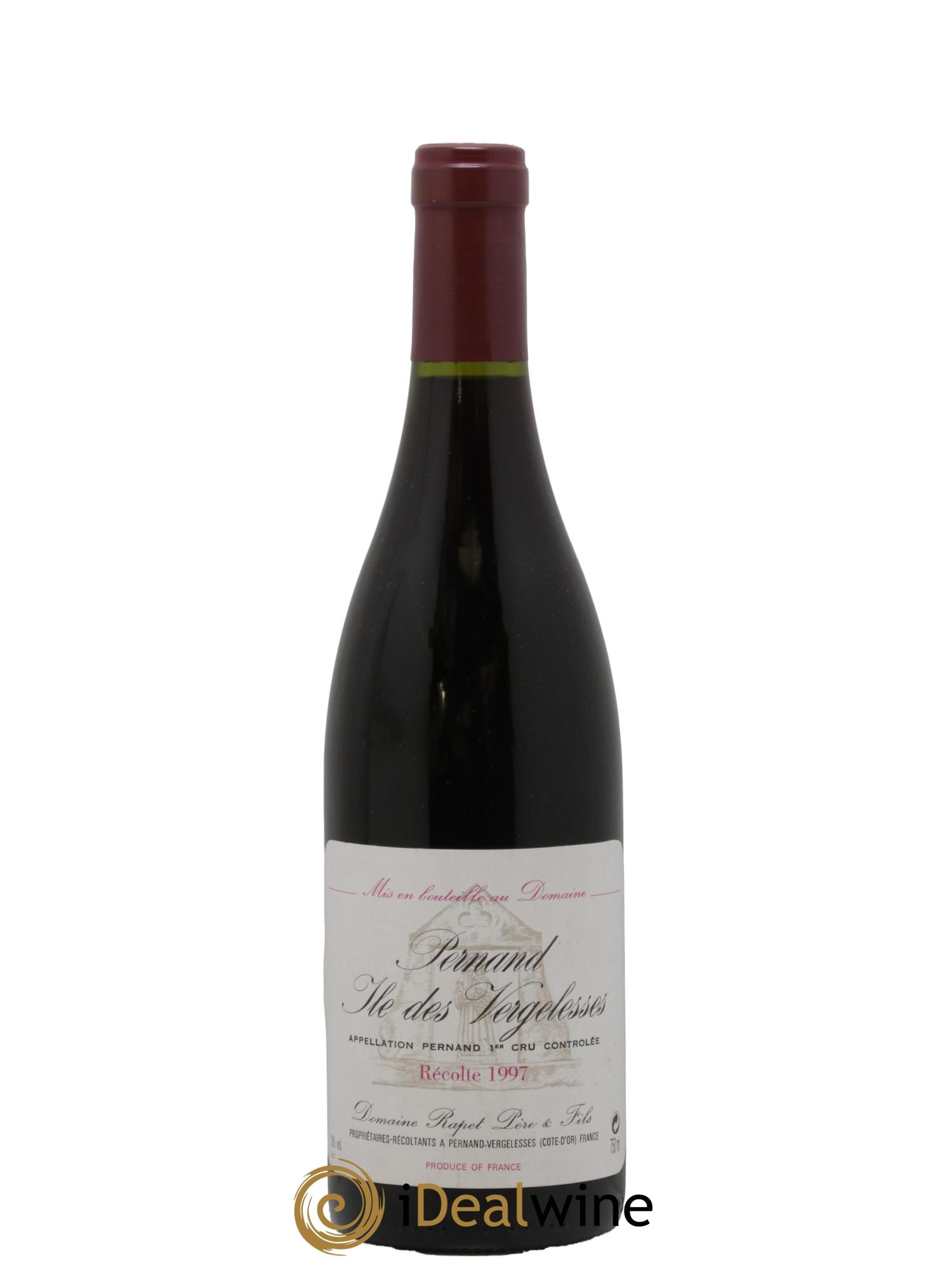 Pernand-Vergelesses 1er Cru Ile de Vergelesses Rapet Père & Fils 1997 - Lot de 1 bouteille - 0