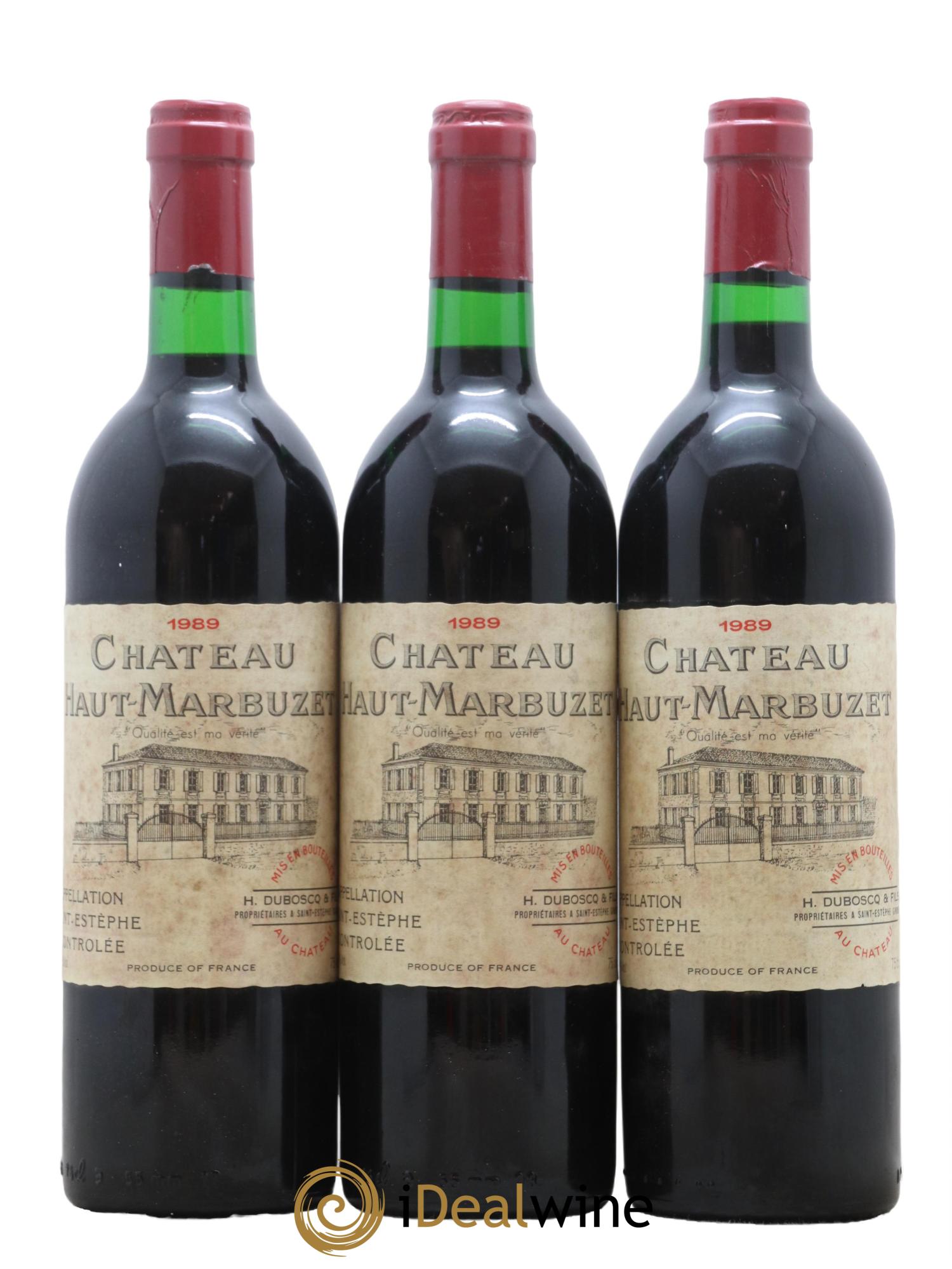 Château Haut Marbuzet 1989 - Lotto di 12 bottiglie - 1