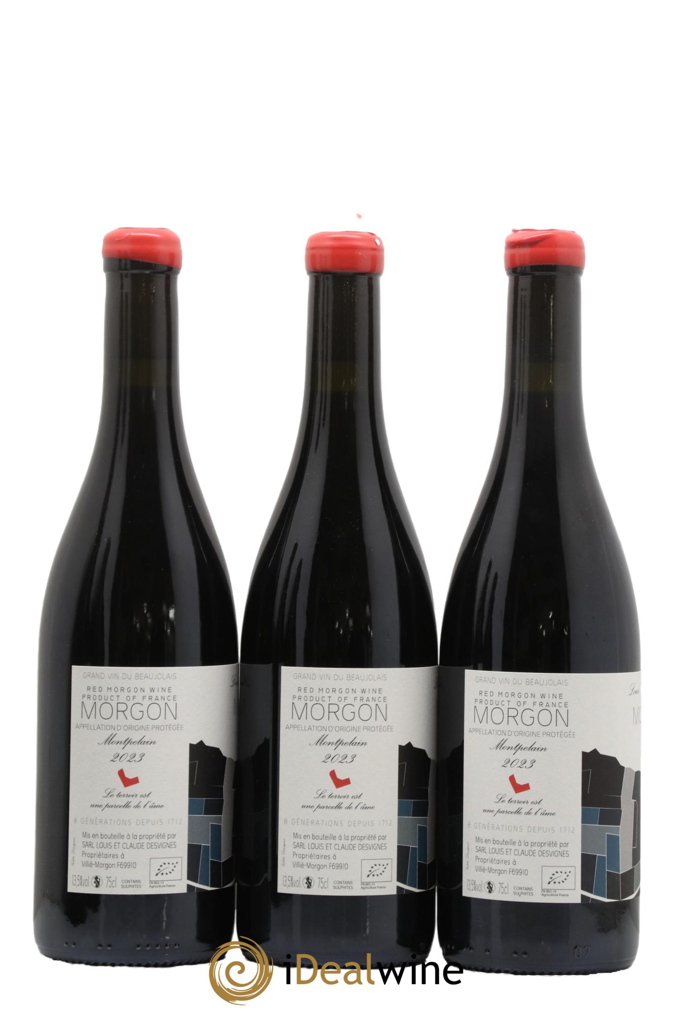 Morgon Montpelain Louis-Claude Desvignes 2023 - Lot de 3 bouteilles - 1