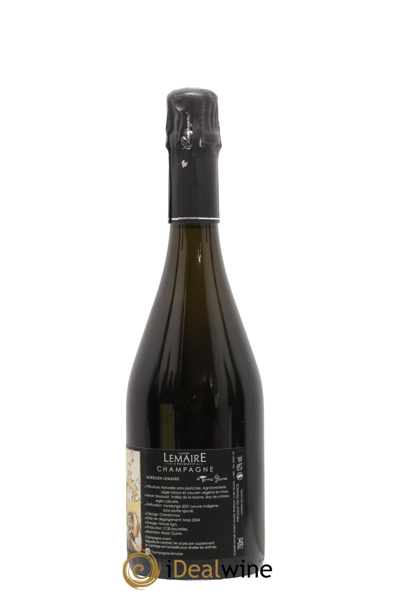 Les Terres Jaunes Aurélien Lemaire 2021 - Lot de 1 bouteille - 1