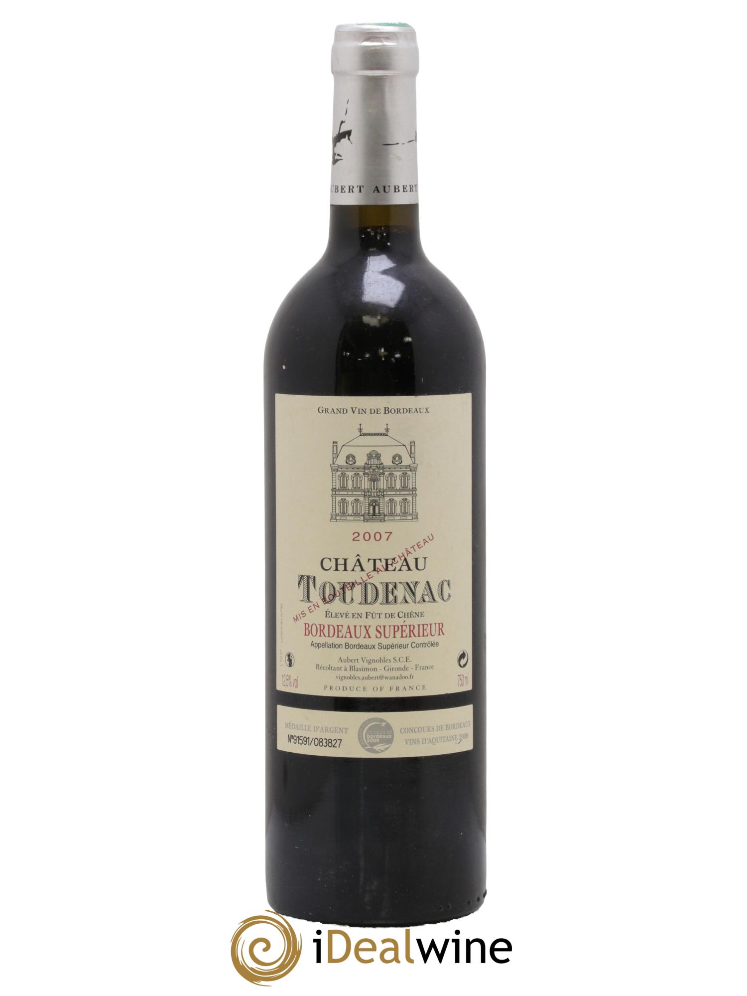 Bordeaux Supérieur Château Toudenac 2007 - Lot de 1 bouteille - 0