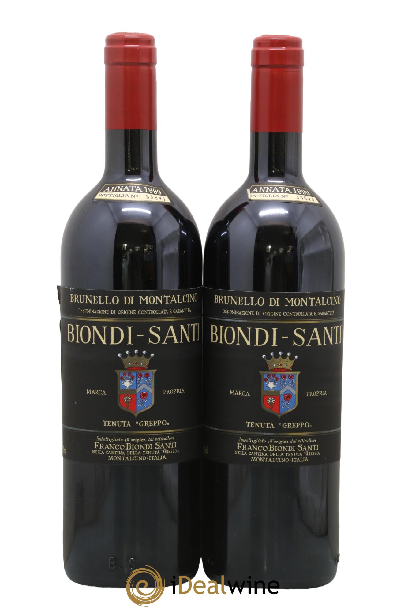 Brunello di Montalcino DOCG Biondi-Santi Tenuta Greppo 1999 - Posten von 2 Flaschen - 0