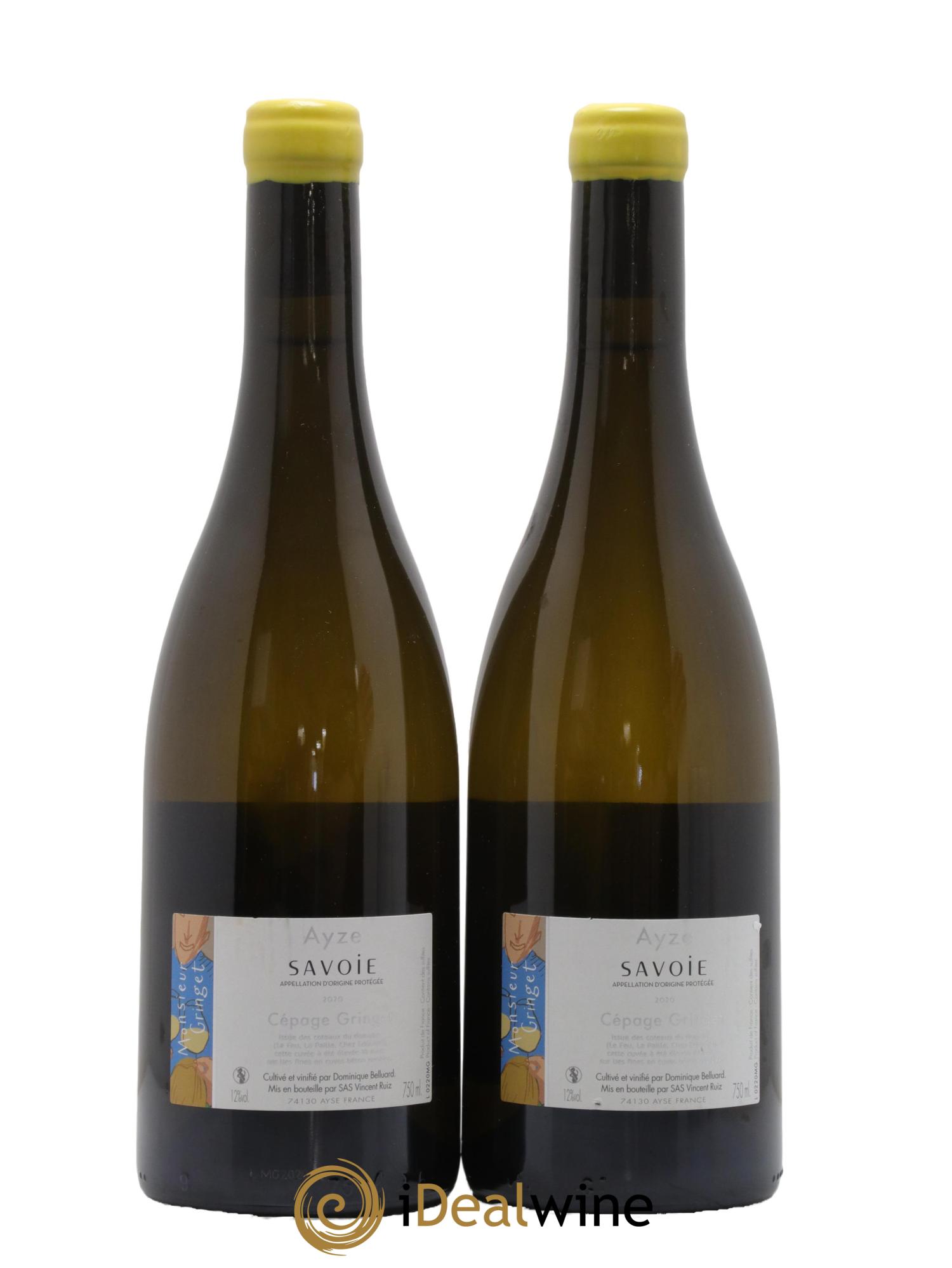 Vin de Savoie Monsieur Gringet Domaine Belluard 2020 - Lot de 2 bouteilles - 1