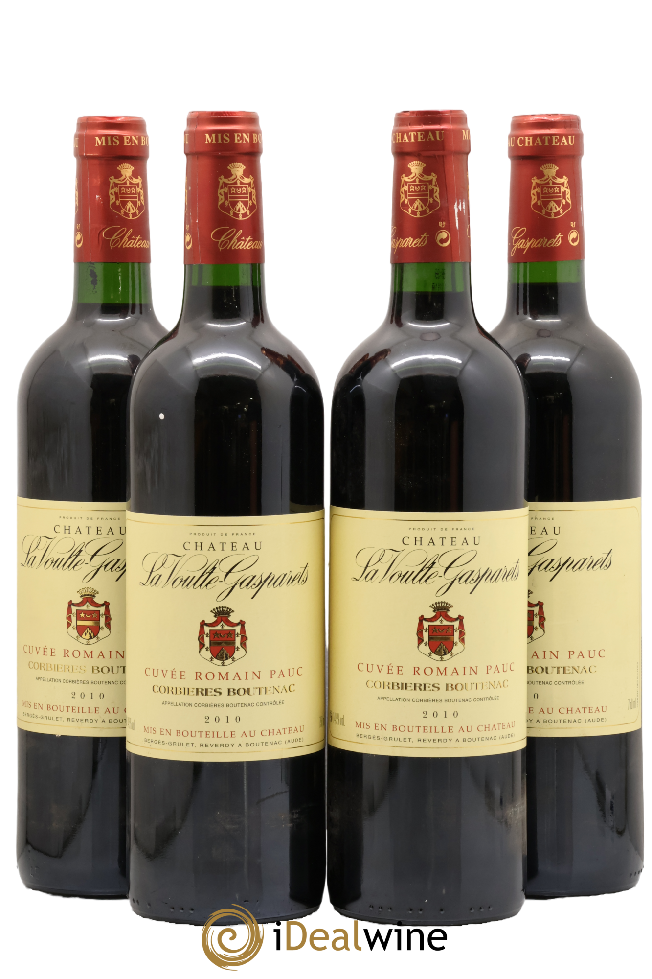Corbières Boutenac La Voulte-Gasparets Cuvée Romain Pauc Patrick Reverdy 2010 - Lot de 4 bouteilles - 0