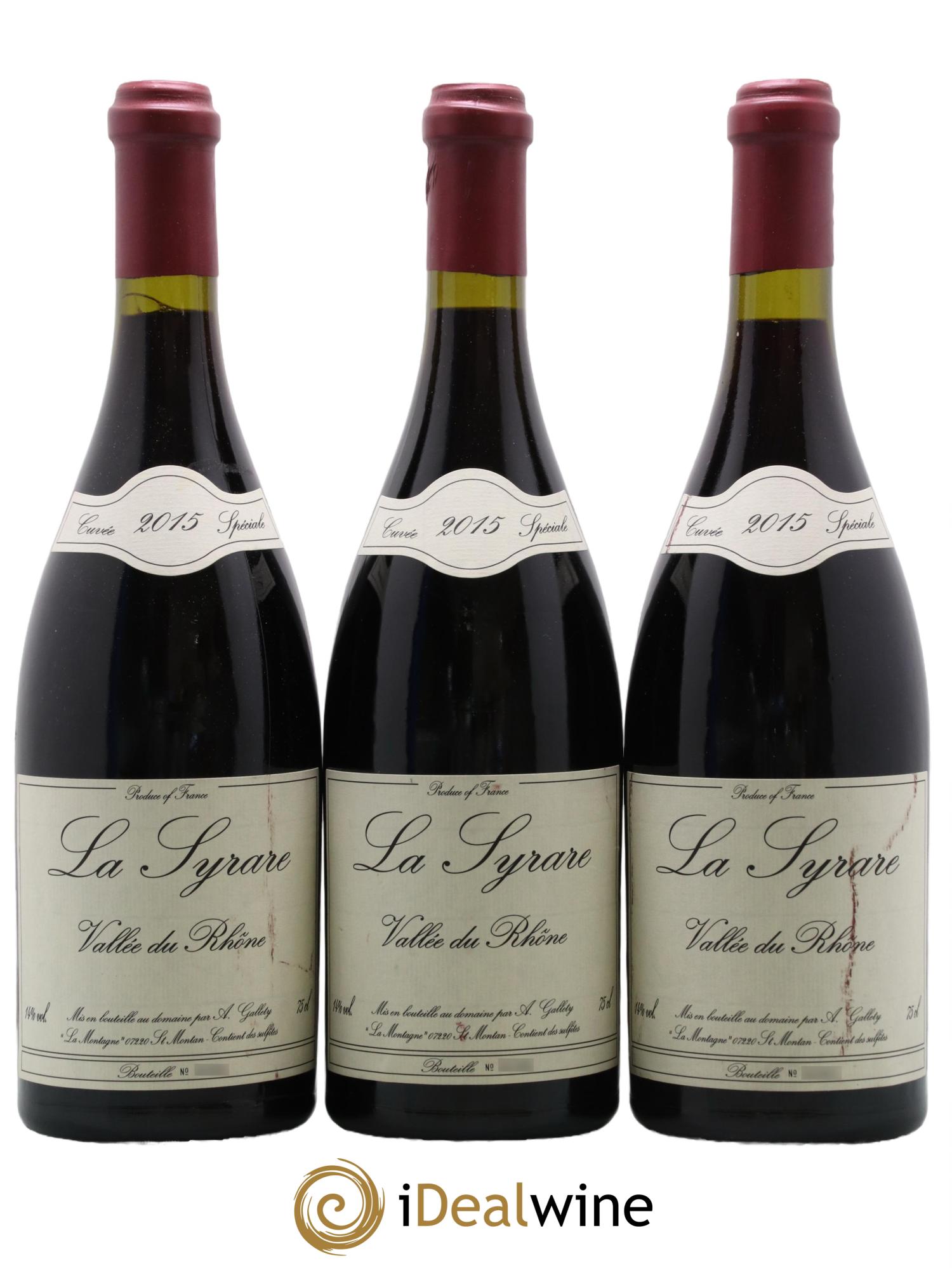 Côtes du Vivarais La Syrare Gallety (Domaine) 2015 - Lot de 3 bouteilles - 0