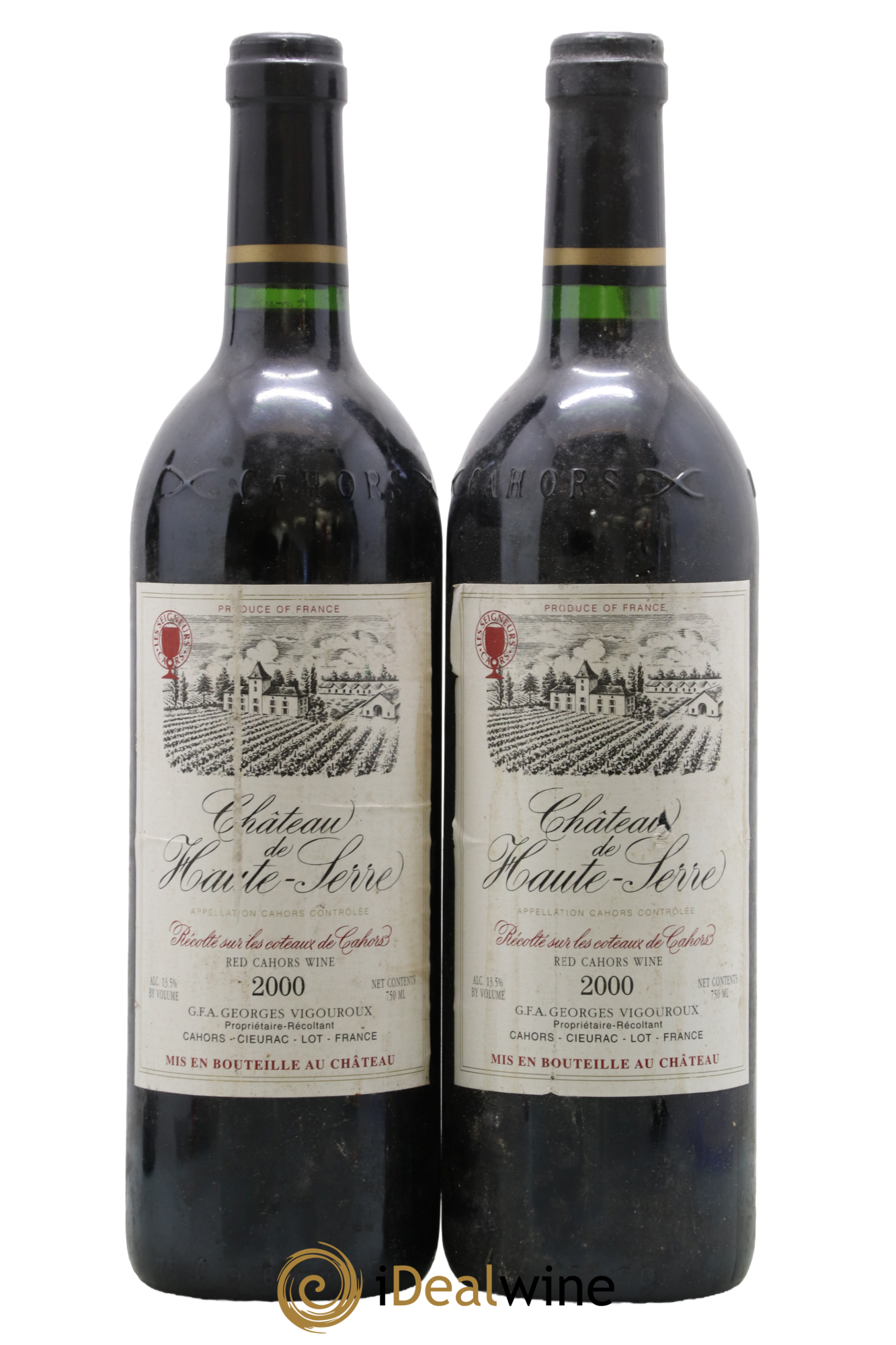 Cahors Château de Haute-Serre 2000 - Lot de 2 bouteilles - 0