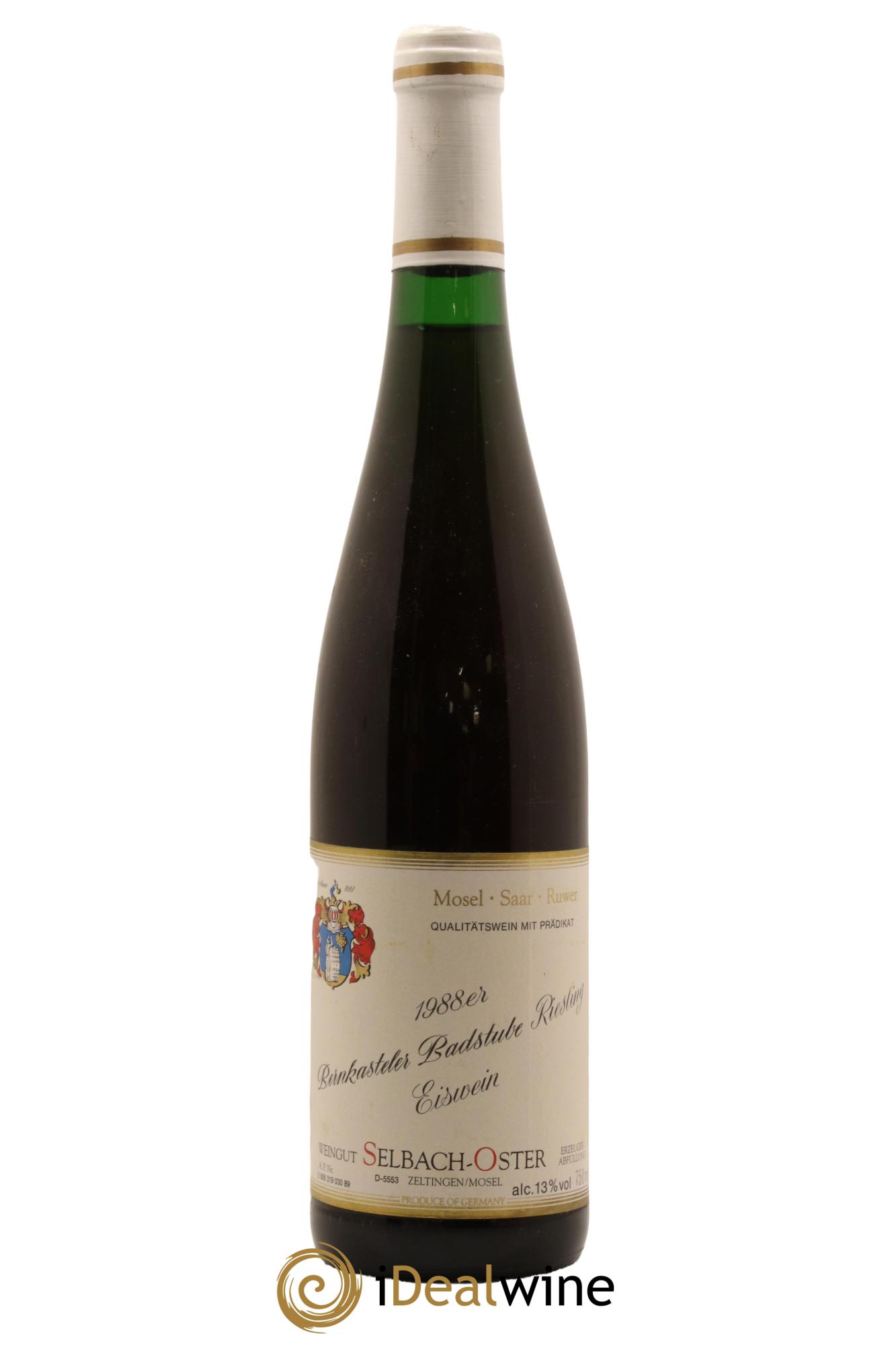 Riesling-Eiswein Bernkasteler Badstube Selbach-Oster 1988 - Lotto di 1 bottiglia - 0