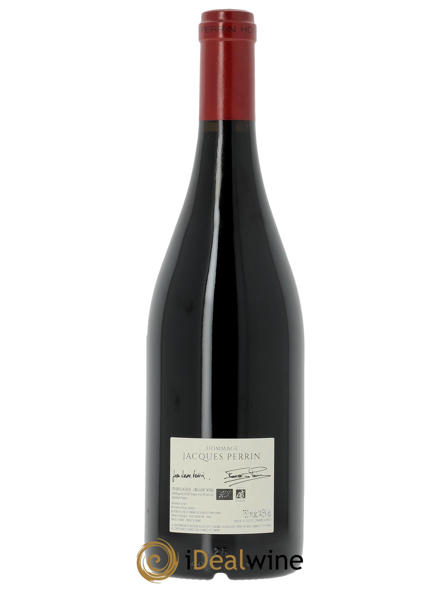 Châteauneuf-du-Pape Château de Beaucastel Hommage à Jacques Perrin Famille Perrin (Cassetta in legno a partire da  CBO 3 bts) 2022 - Lotto di 1 bottiglia - 1