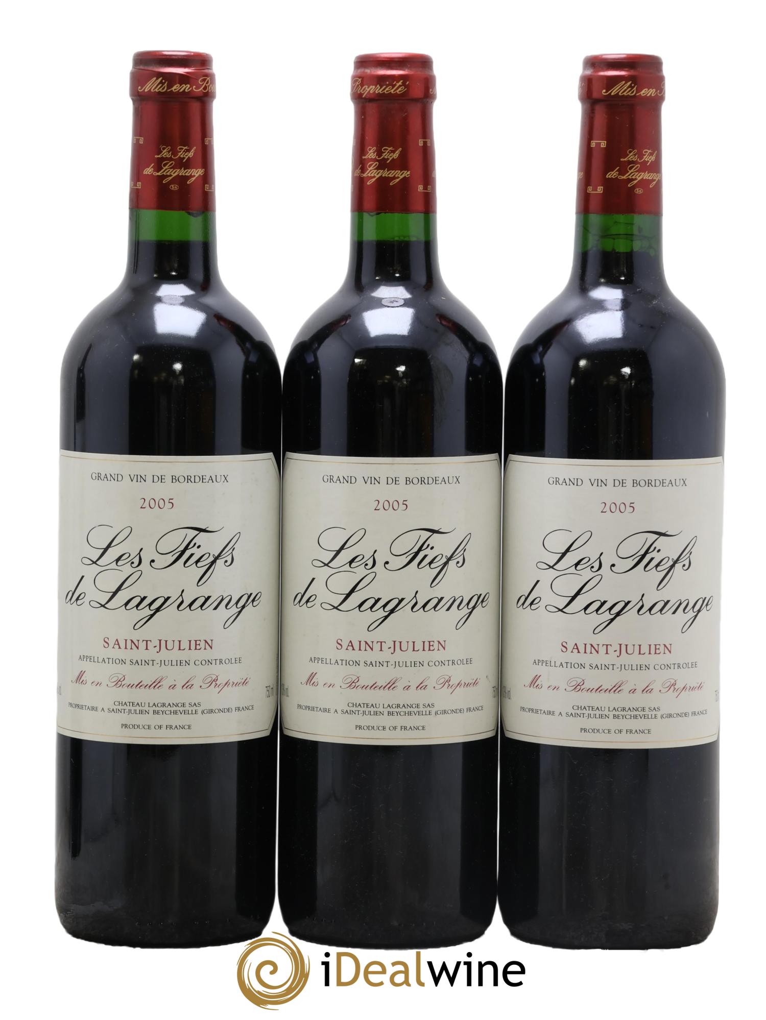 Les Fiefs de Lagrange Second Vin 2005 - Lotto di 3 bottiglie - 0