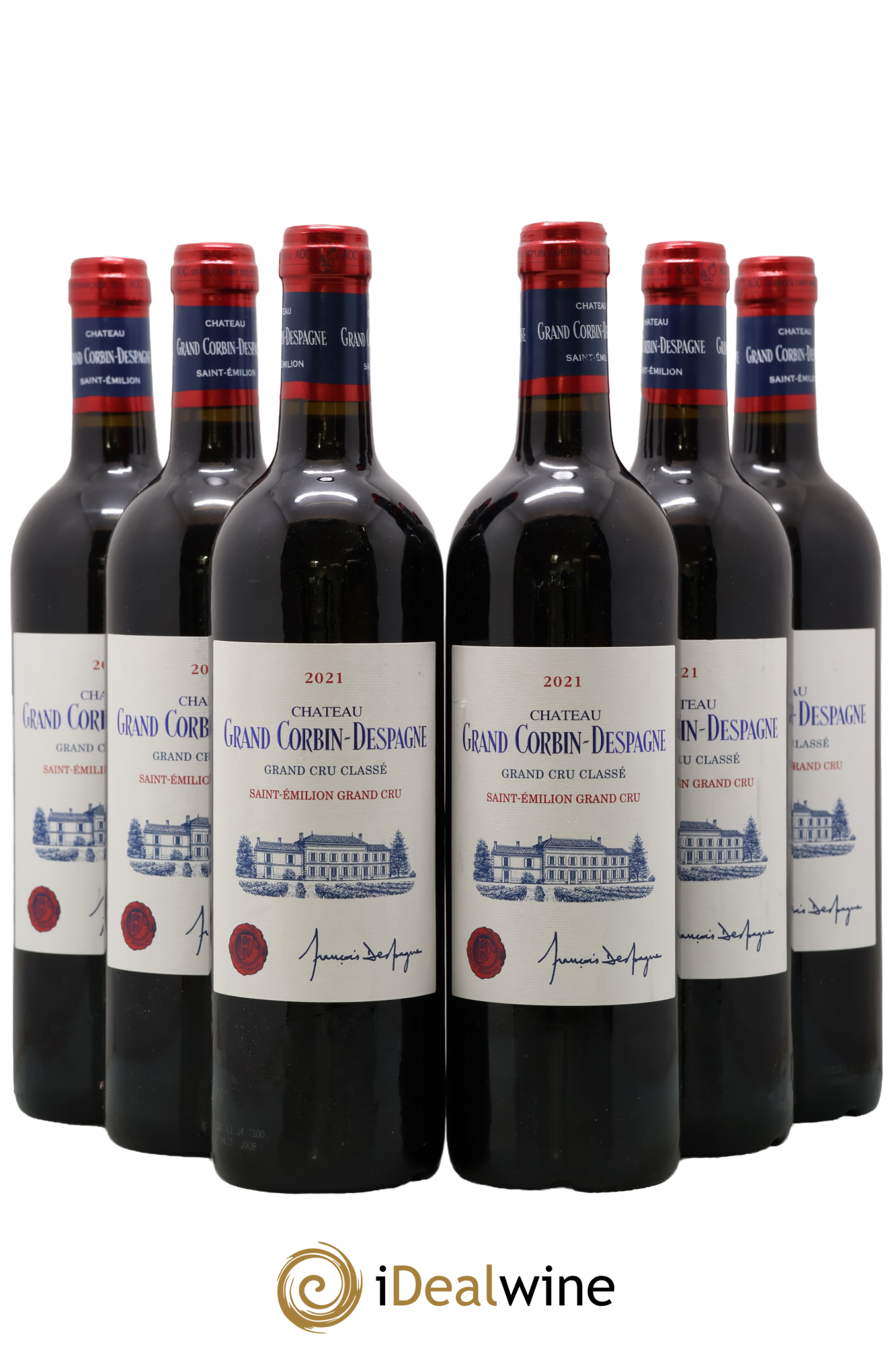 Château Grand Corbin Despagne Grand Cru Classé 2021 - Lot de 6 bouteilles - 0