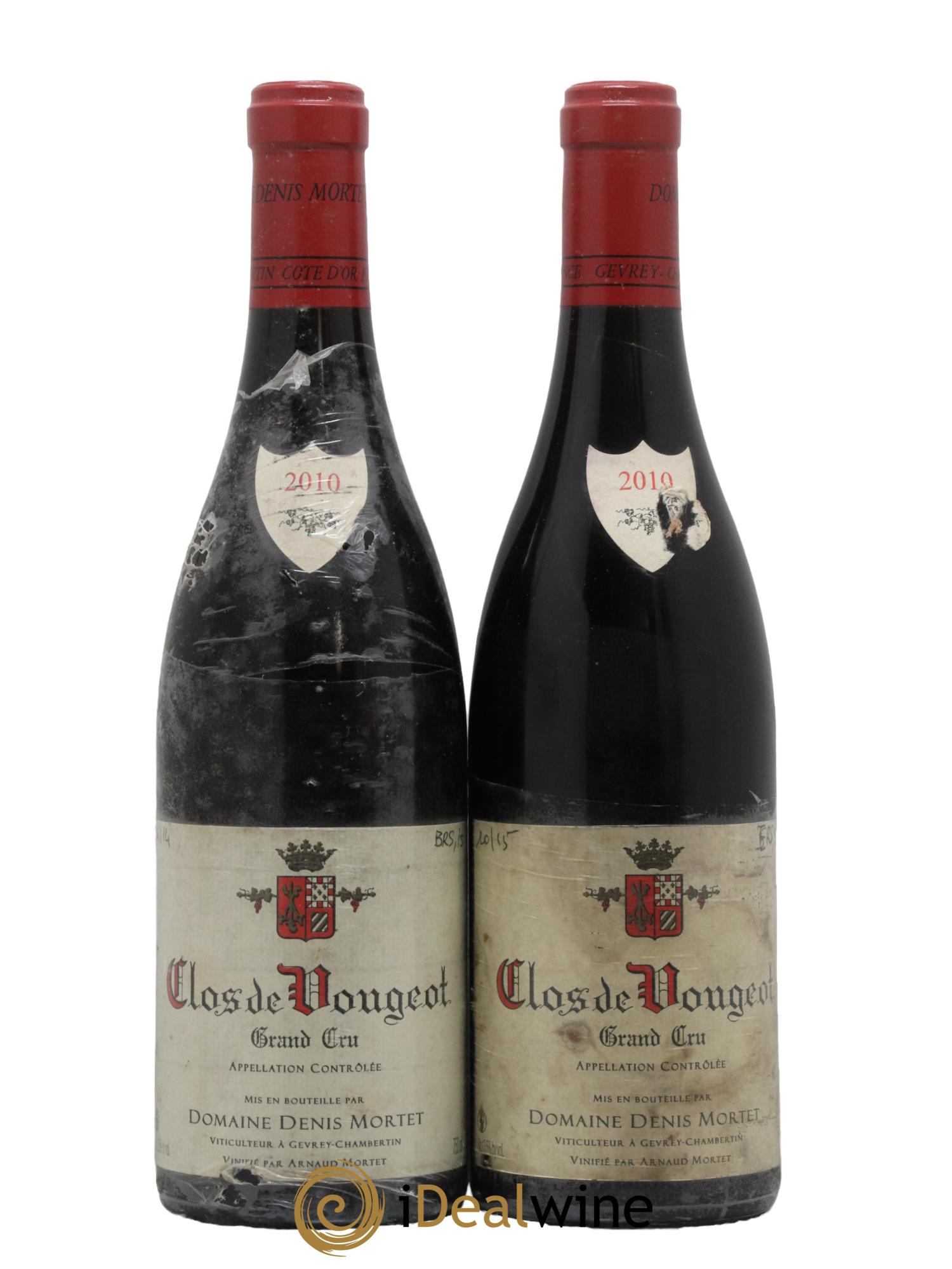 Clos de Vougeot Grand Cru Denis Mortet (Domaine) 2010 - Lotto di 2 bottiglie - 0