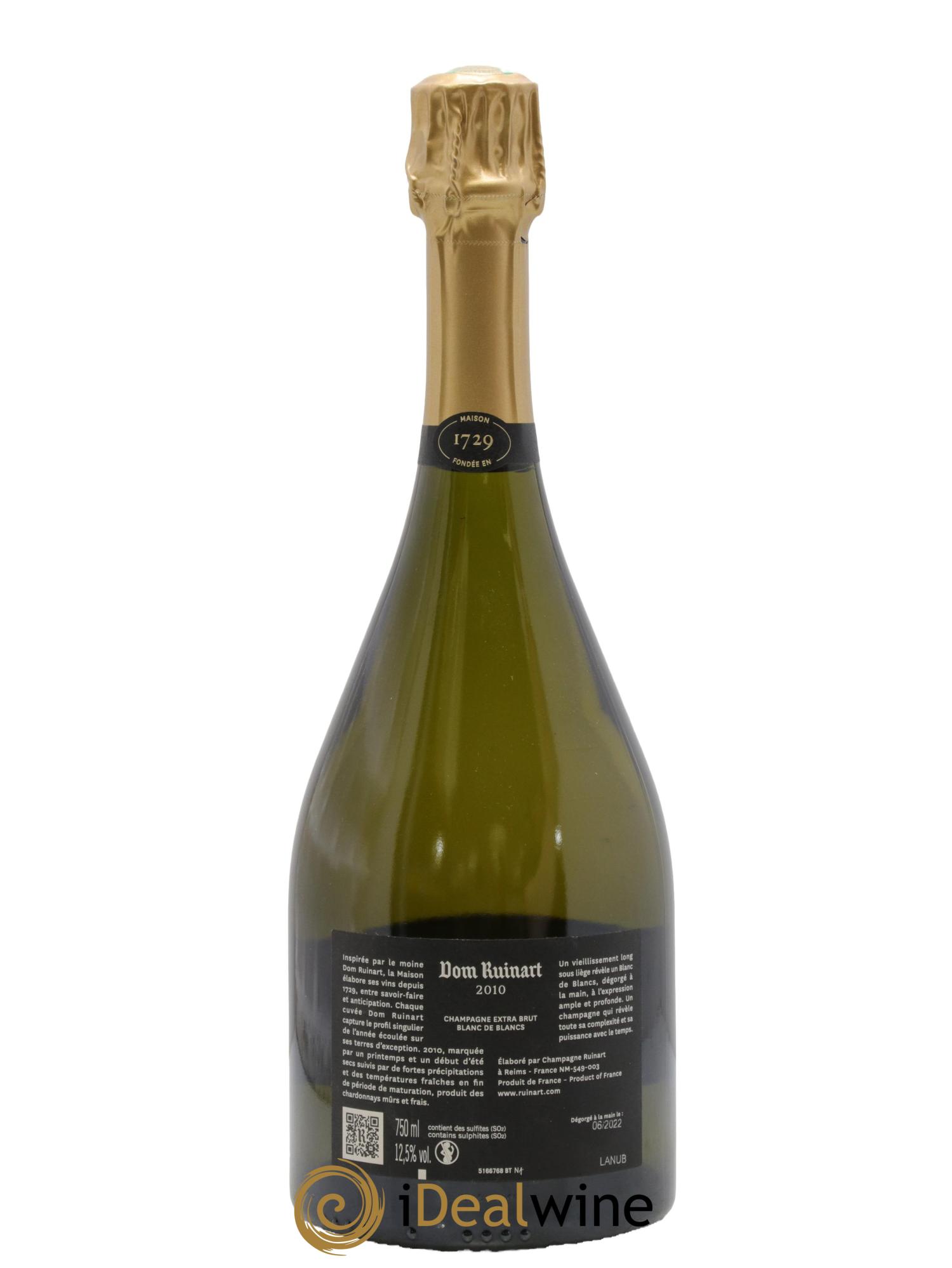 Dom Ruinart Brut Ruinart 2010 - Lot de 1 bouteille - 1
