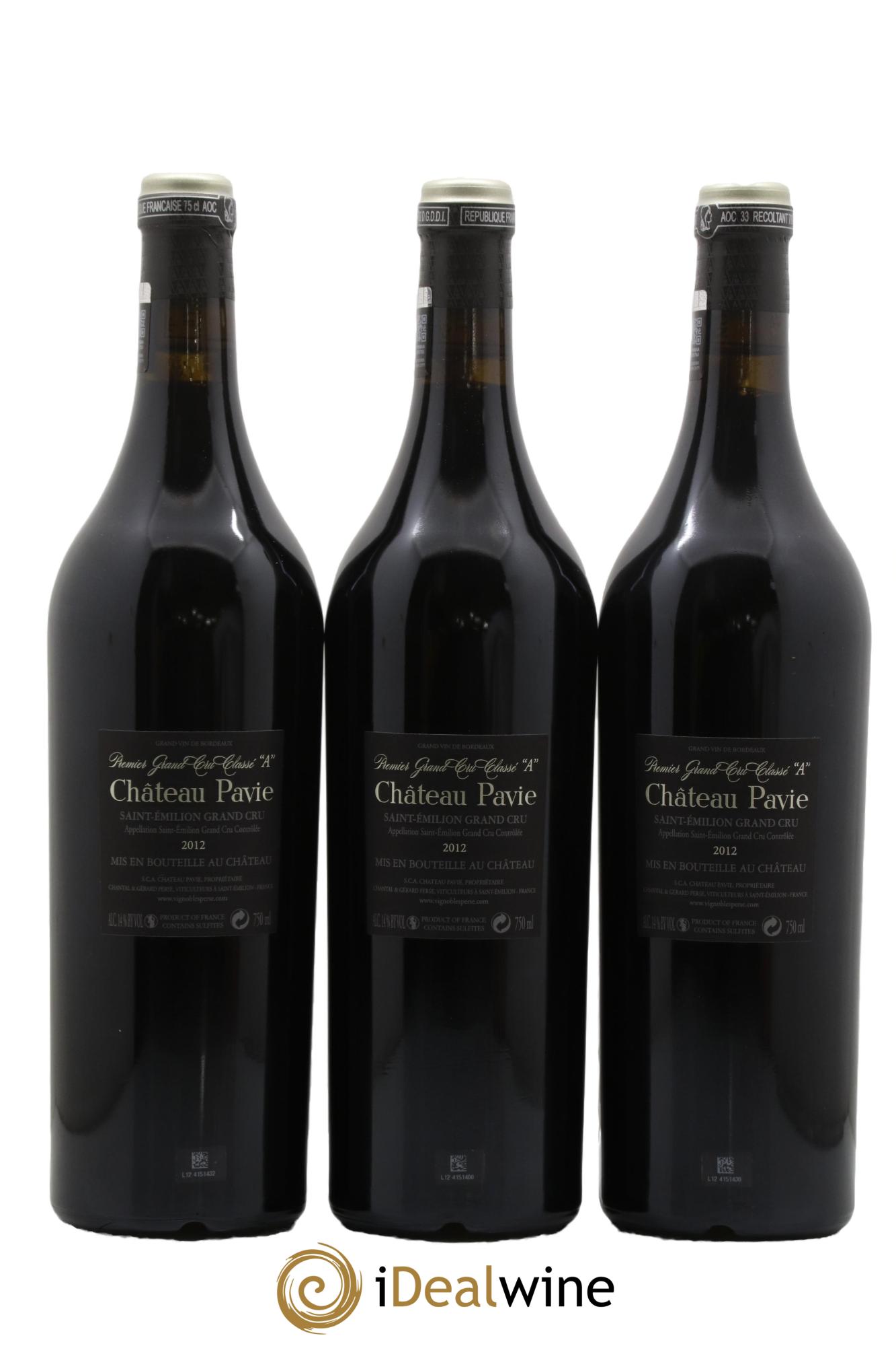 Château Pavie 1er Grand Cru Classé A 2012 - Lot of 3 bottles - 1