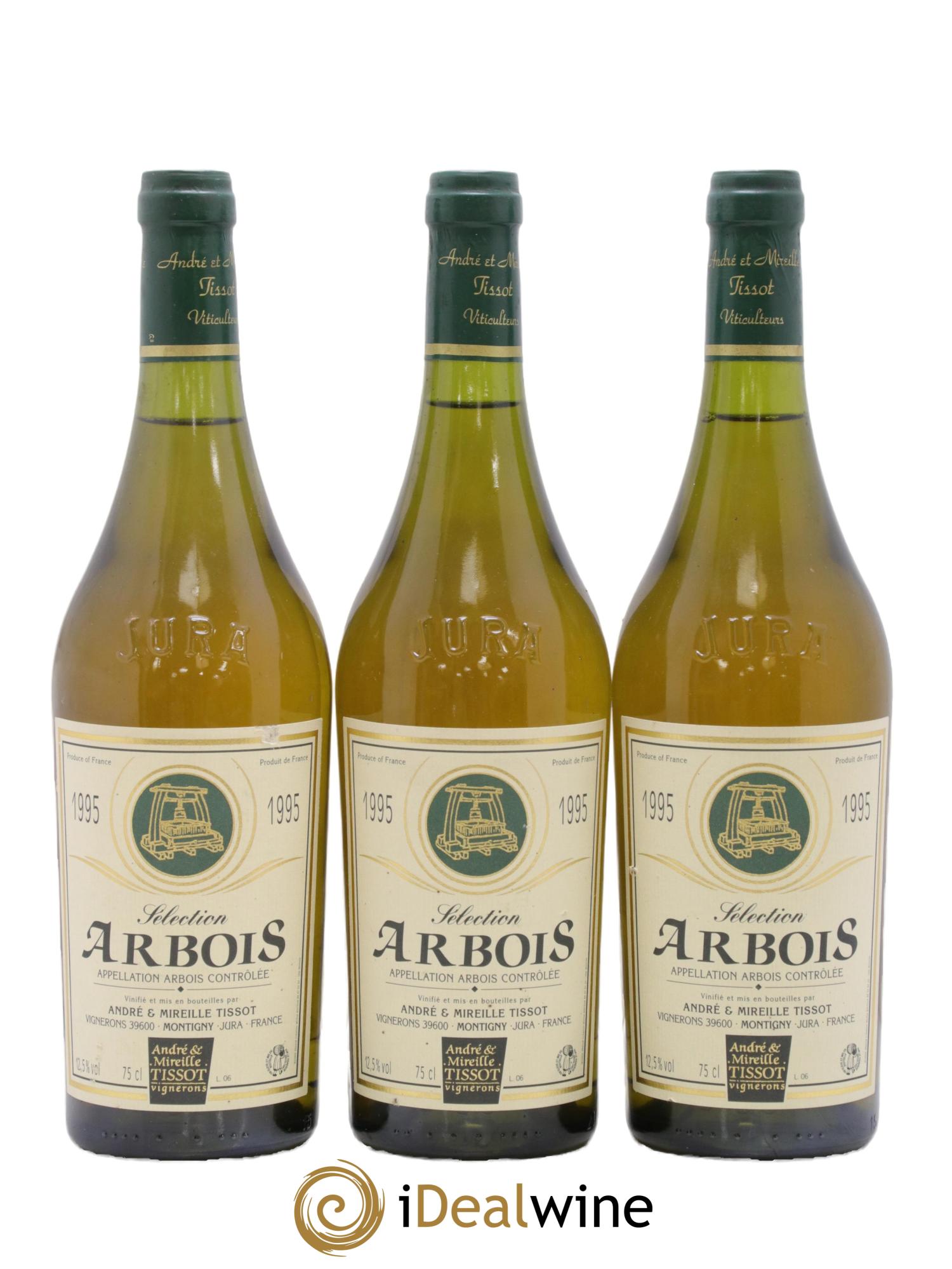 Arbois Sélection André et Mireille Tissot 1995 - Posten von 3 Flaschen - 0