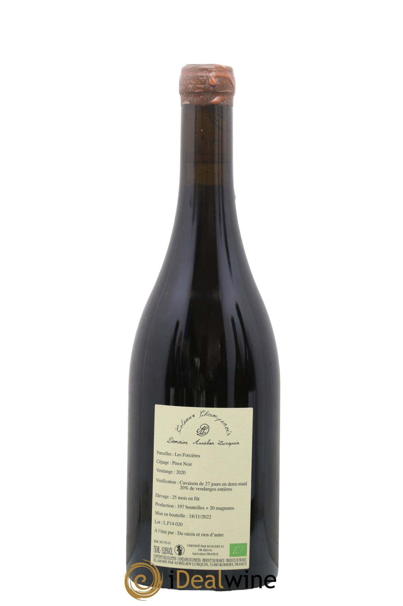 Pinot Noir Les Forcières à l'état pur Aurélien Lurquin 2020 - Lot de 1 bouteille - 1