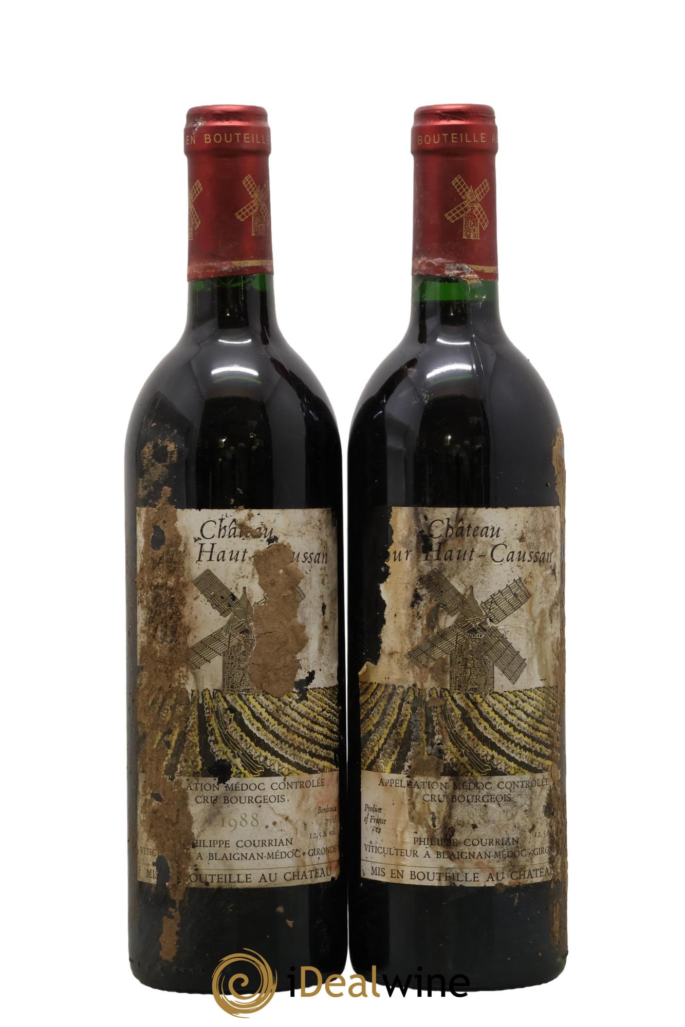 Château Tour Haut-Caussan Cru Bourgeois 1988 - Lote de 2 botellas - 0