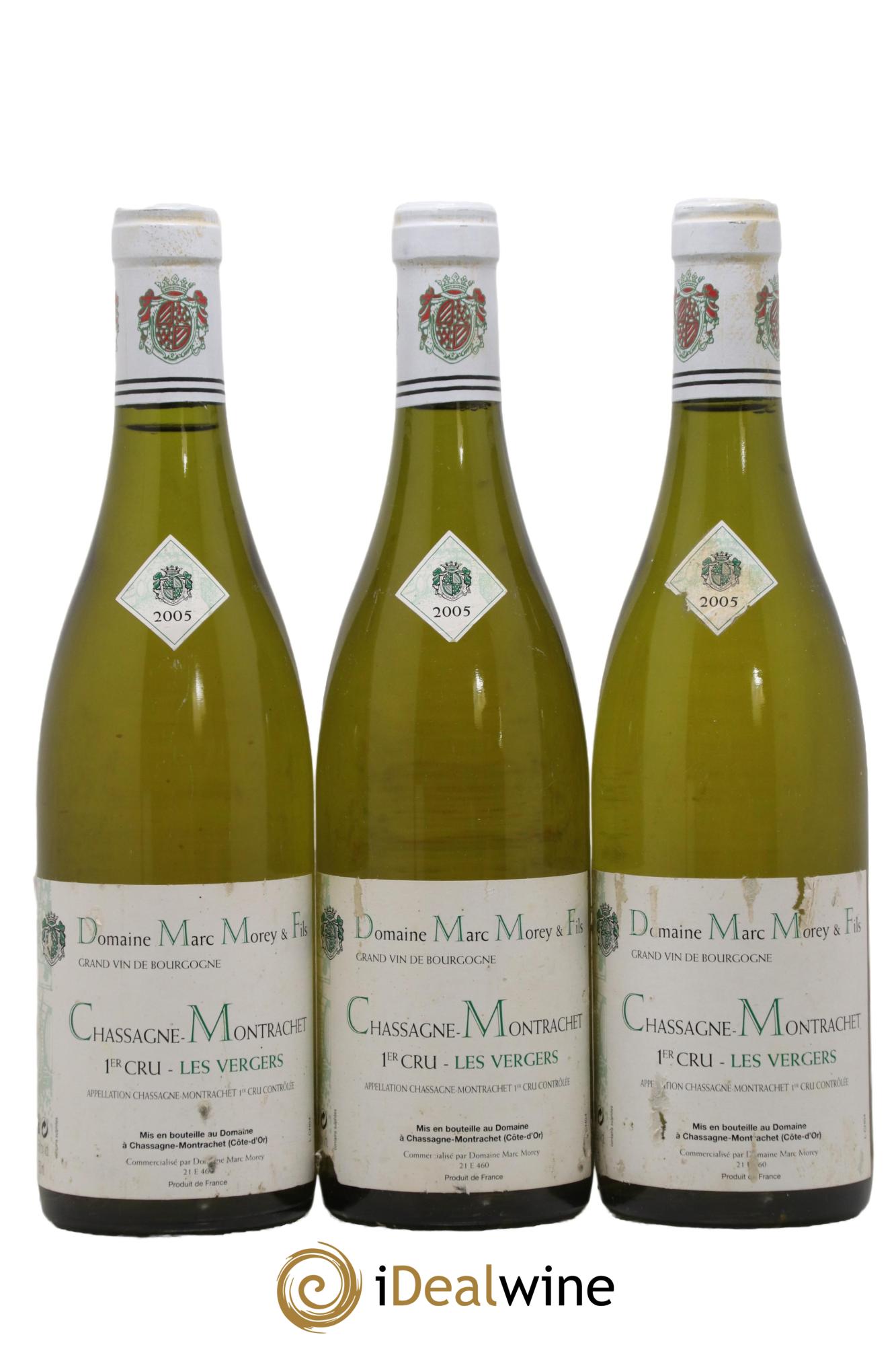 Chassagne-Montrachet 1er Cru Les Vergers Marc Morey 2005 - Lot de 3 bouteilles - 0