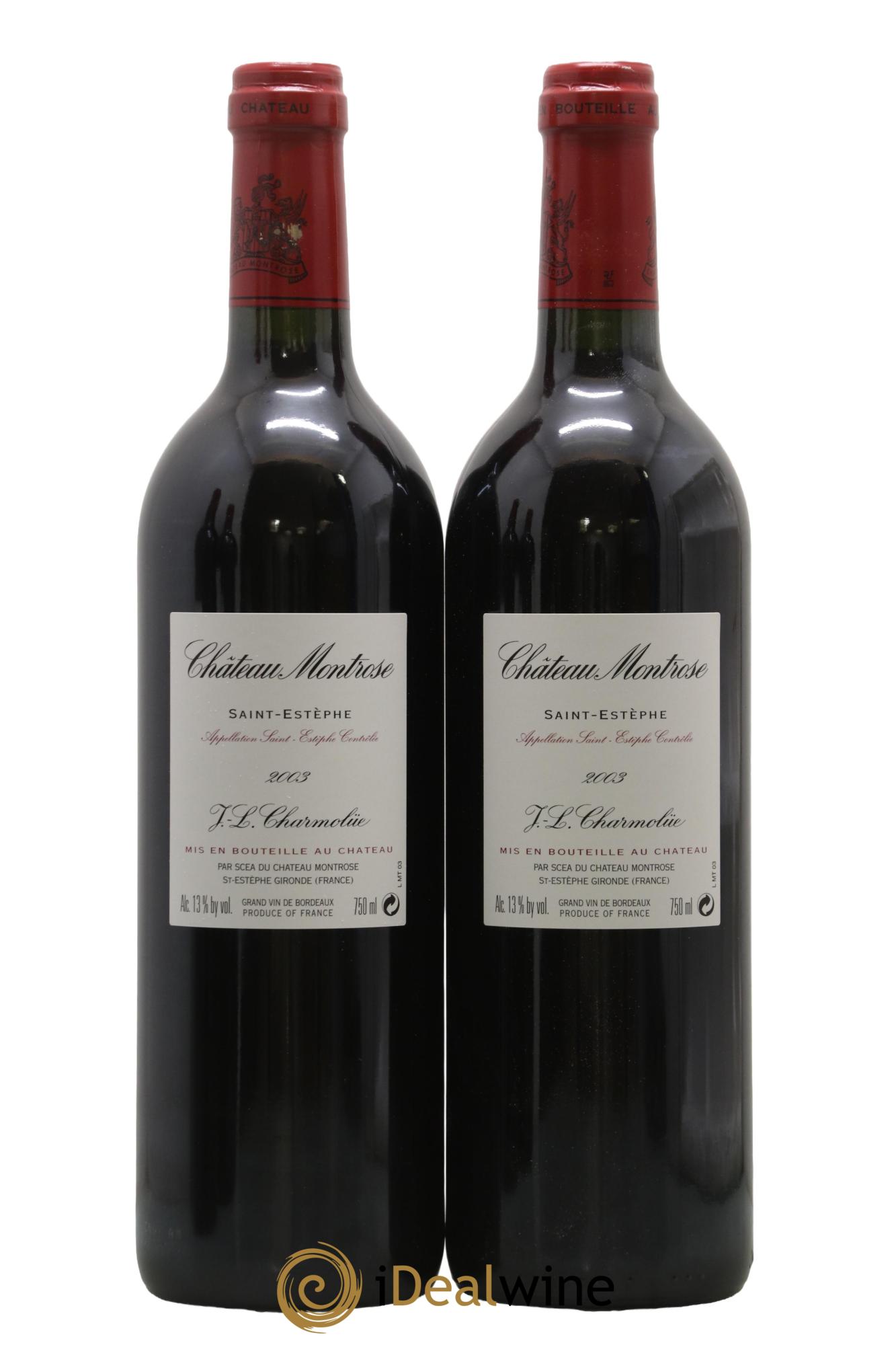 Château Montrose 2ème Grand Cru Classé 2003 - Posten von 2 Flaschen - 1