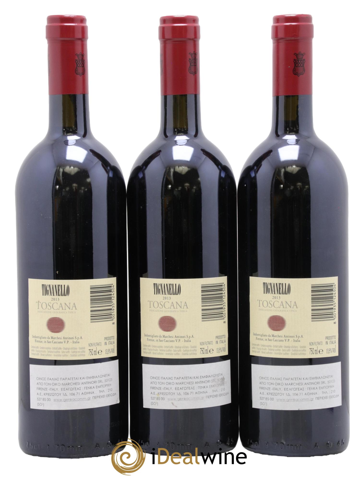 Toscana IGT Tignanello Tenuta Tignanello - Marchesi Antinori 2013 - Posten von 3 Flaschen - 1