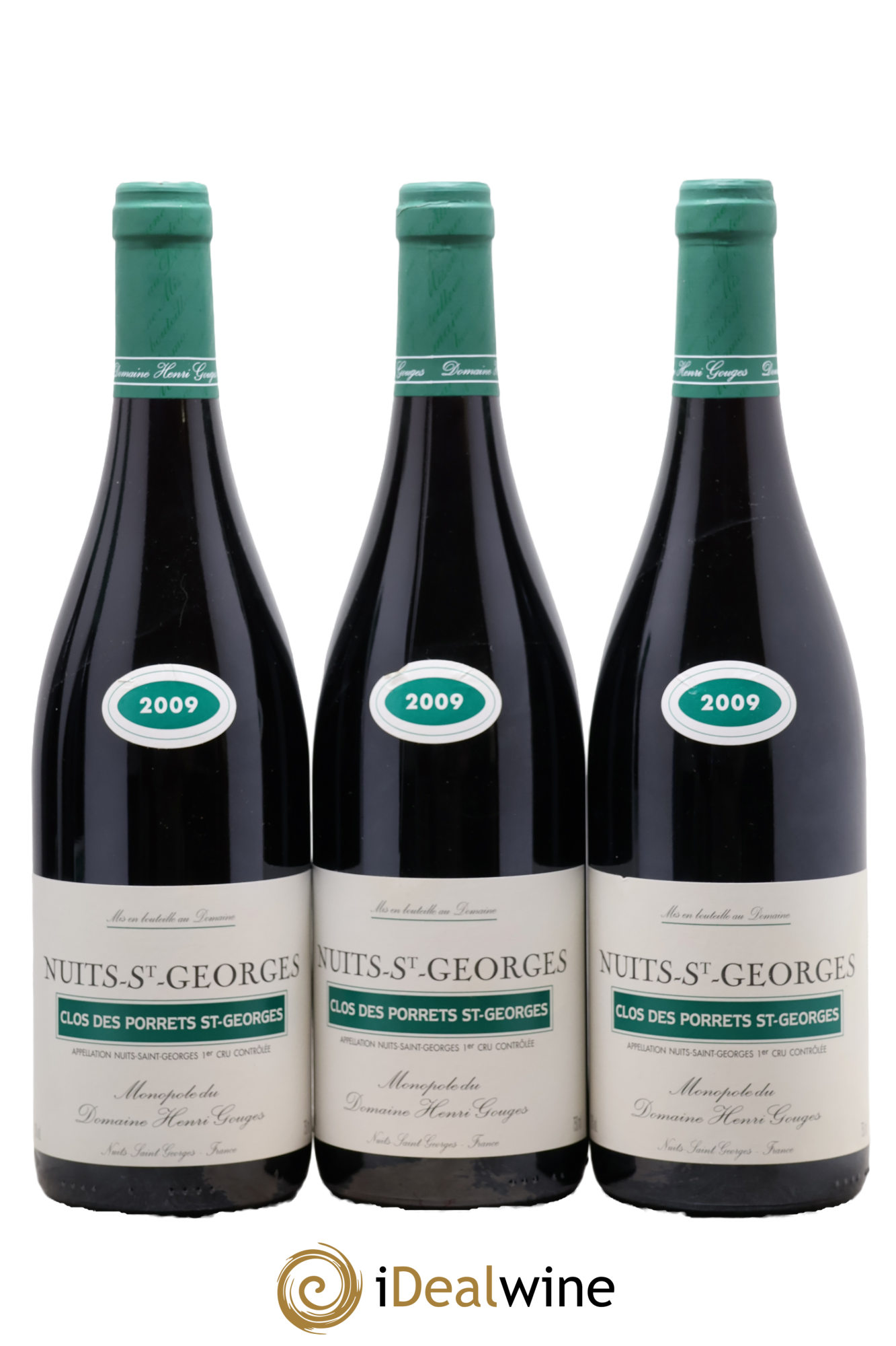 Nuits-Saint-Georges 1er Cru Clos des Porrets St Georges Henri Gouges 2009 - Lot de 3 bouteilles - 0
