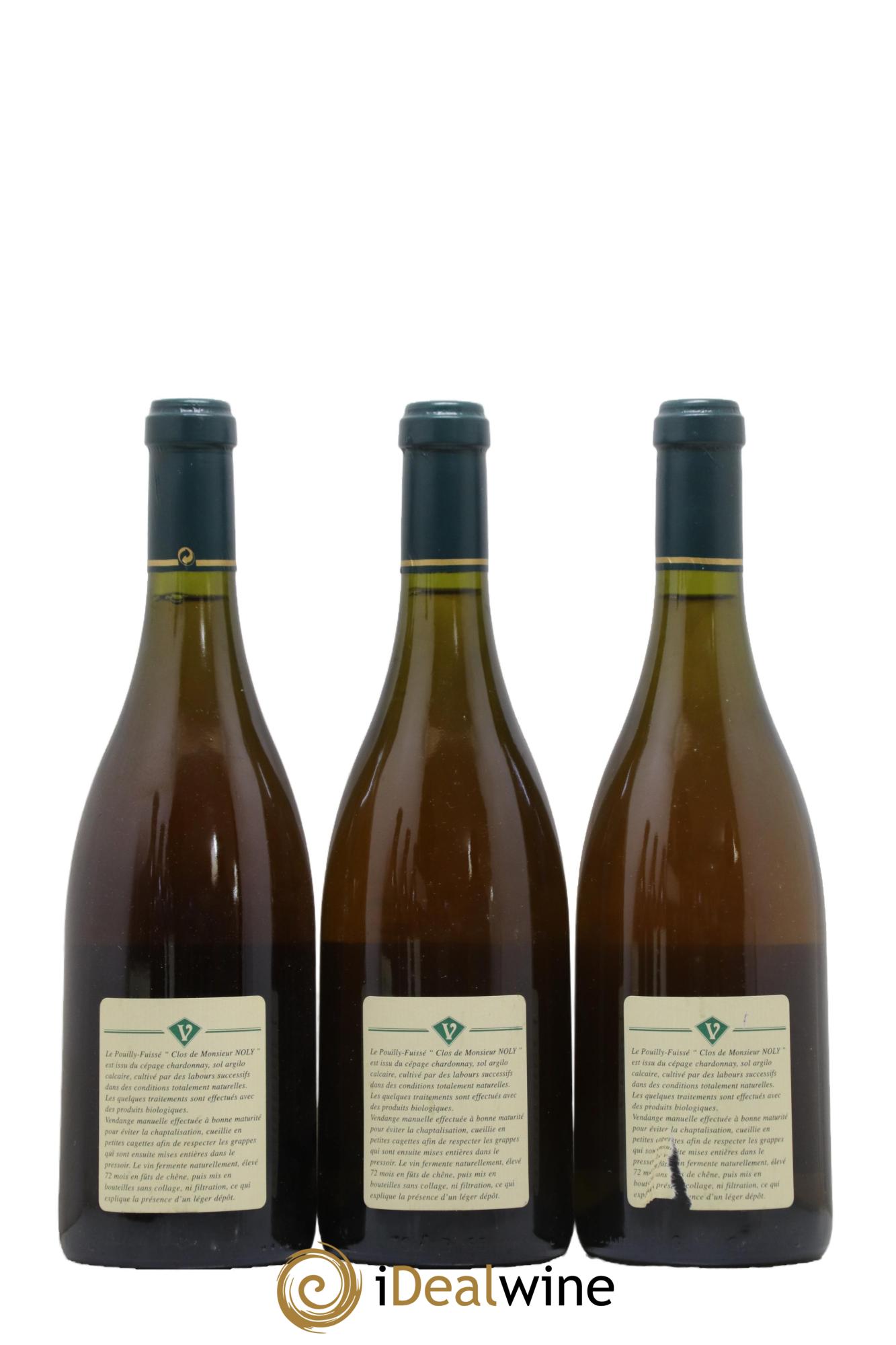 Pouilly-Fuissé Clos de Monsieur Noly Vieilles Vignes Valette (Domaine) 2000 - Lot de 6 bouteilles - 2