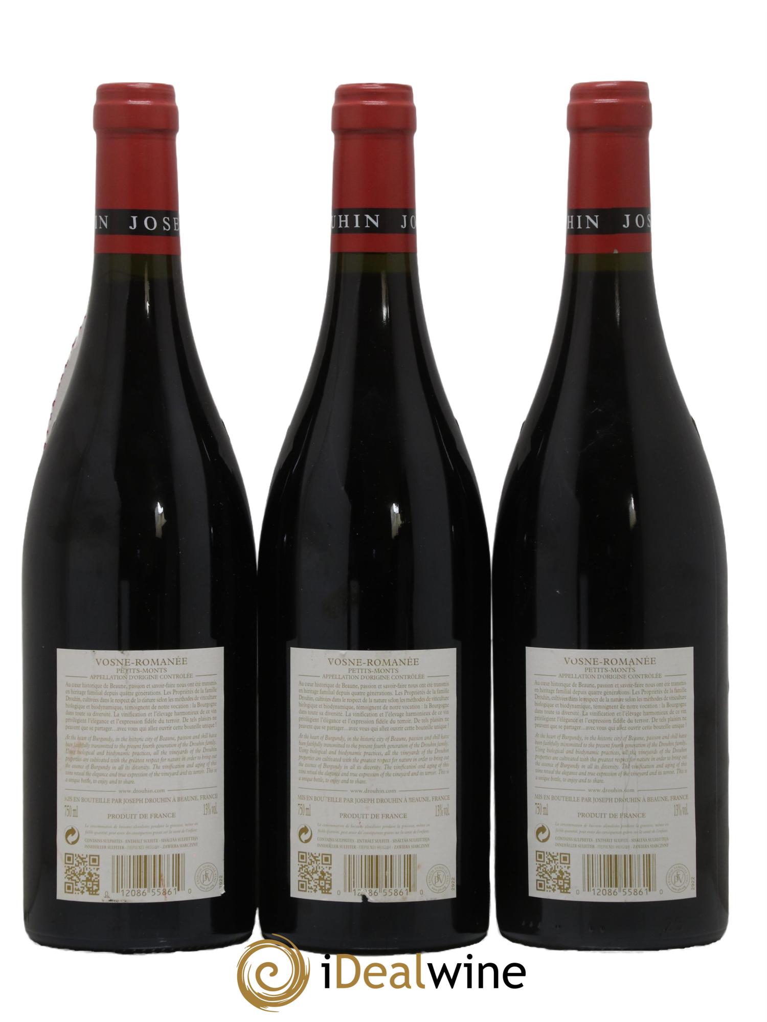 Vosne-Romanée 1er Cru Les Petits Monts Joseph Drouhin 2017 - Lot of 3 bottles - 1