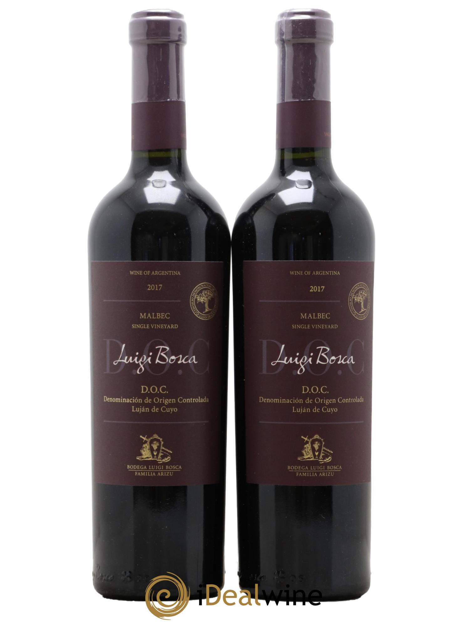 Vins Etrangers Argentine Malbec Luigi Bosca DOC Familia Arizu Single Vineyard 2017 - Lot de 2 bouteilles - 0