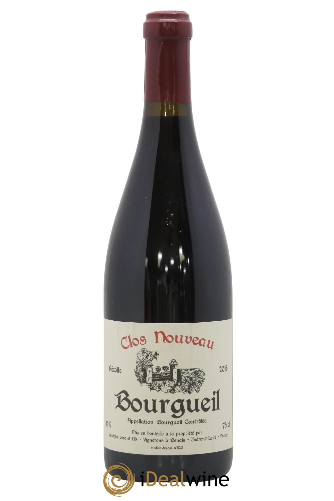 Bourgueil Clos Nouveau Domaine du Bel Air 2016 - Lot de 1 bouteille - 0
