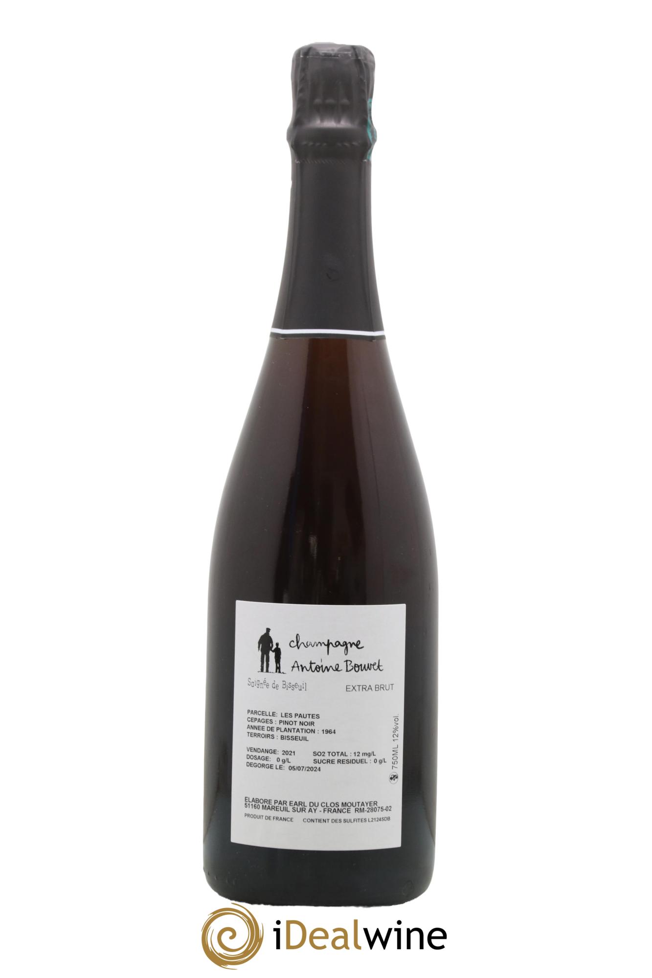 Saignée de Bisseuil les Pautes Extra-Brut Antoine Bouvet  2021 - Lot of 1 bottle - 1
