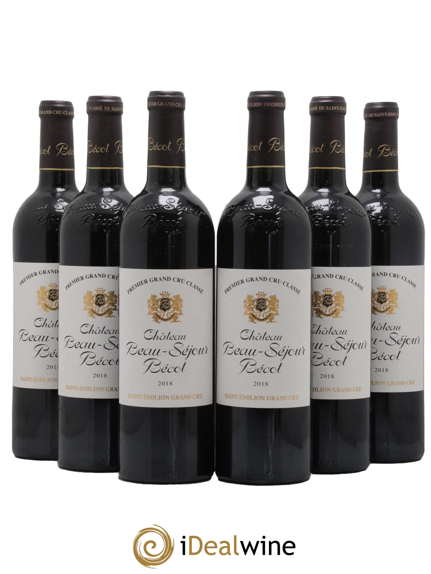 Château Beau-Séjour Bécot 1er Grand Cru Classé B 2018 - Lot de 6 bouteilles - 0