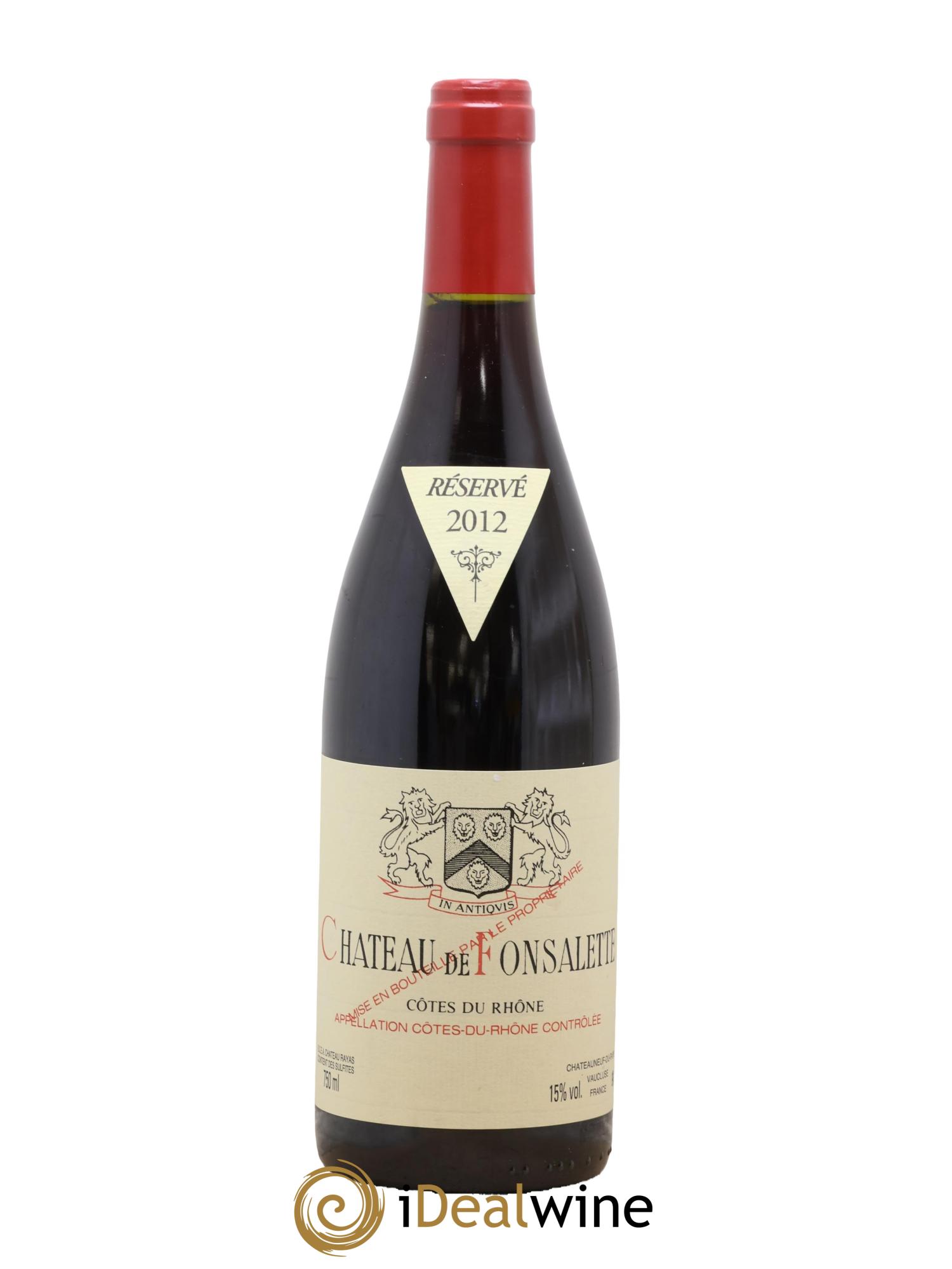 Côtes-du-Rhône Château de Fonsalette Emmanuel Reynaud 2012 - Lot de 1 bouteille - 0