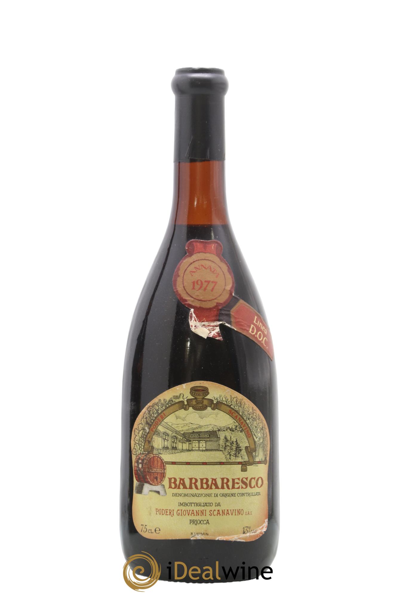 Barbaresco DOCG Poderi Giovanni Scanavino 1977 - Lot de 1 bouteille - 0